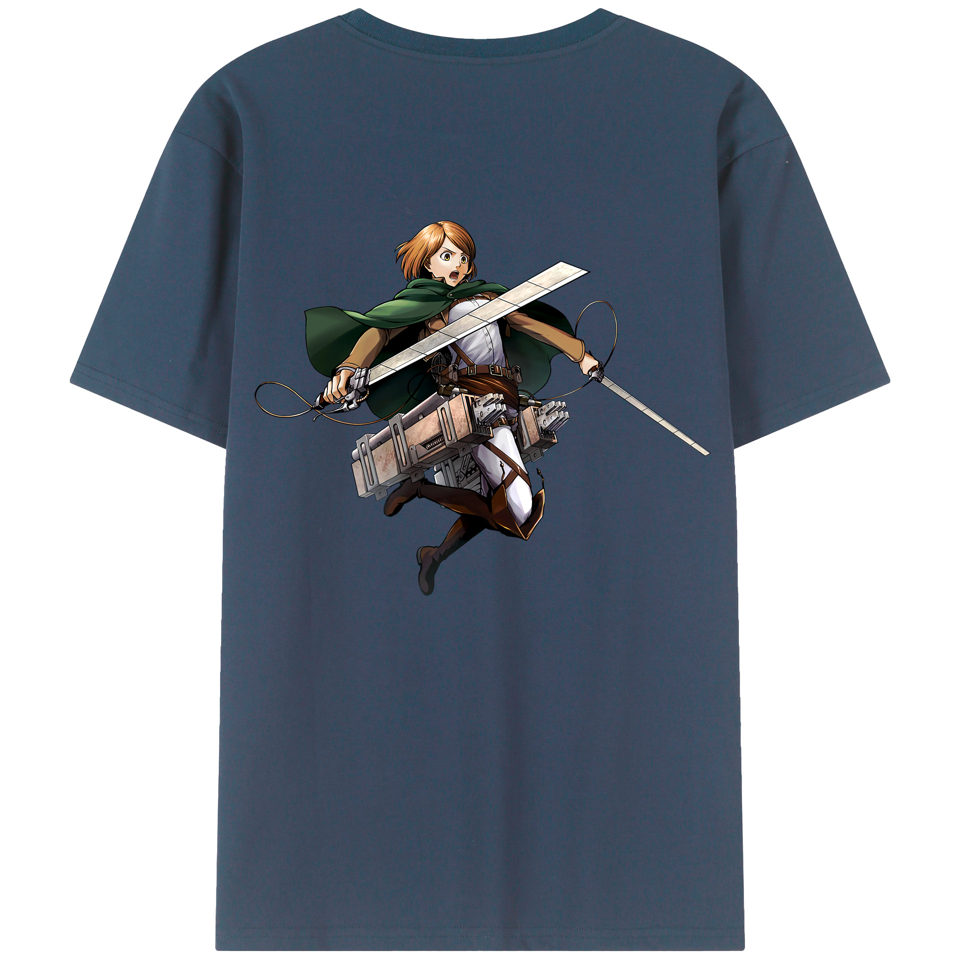 （画像用） 進撃の巨人 ペトラ·ラル Attack on Titan Petra Rall 綿100％ メンズ半袖Tシャツ（バックプリント） 通気性