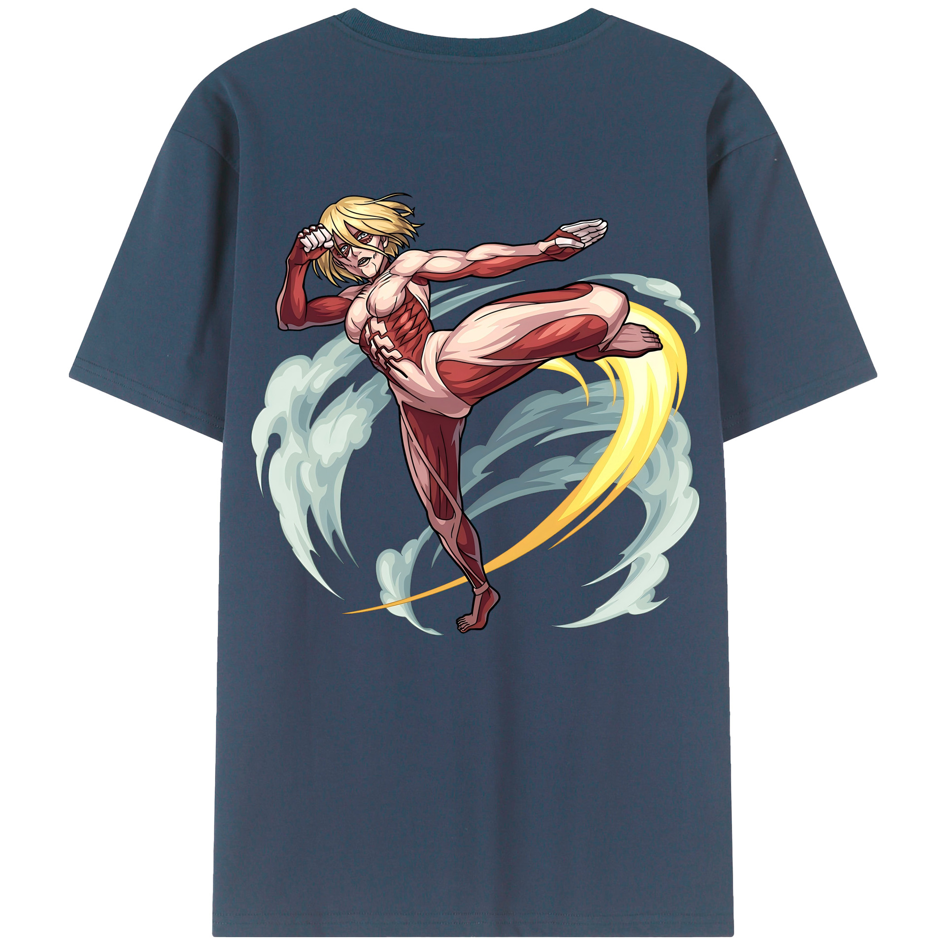 （画像用） 進撃の巨人 Attack on Titan 綿100％ メンズ半袖Tシャツ（バックプリント） 通気性
