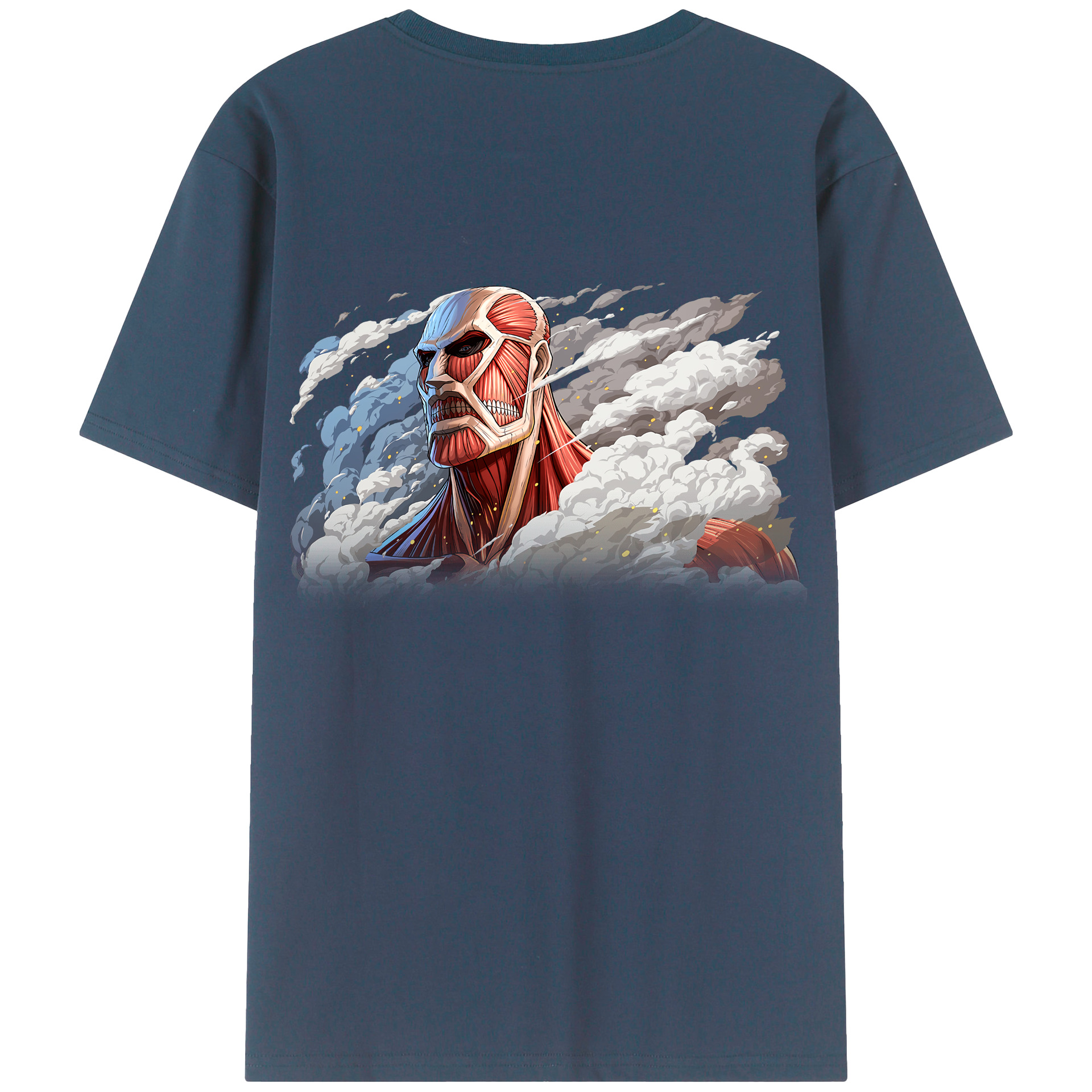 （画像用） 進撃の巨人 Attack on Titan 綿100％ メンズ半袖Tシャツ（バックプリント） 通気性