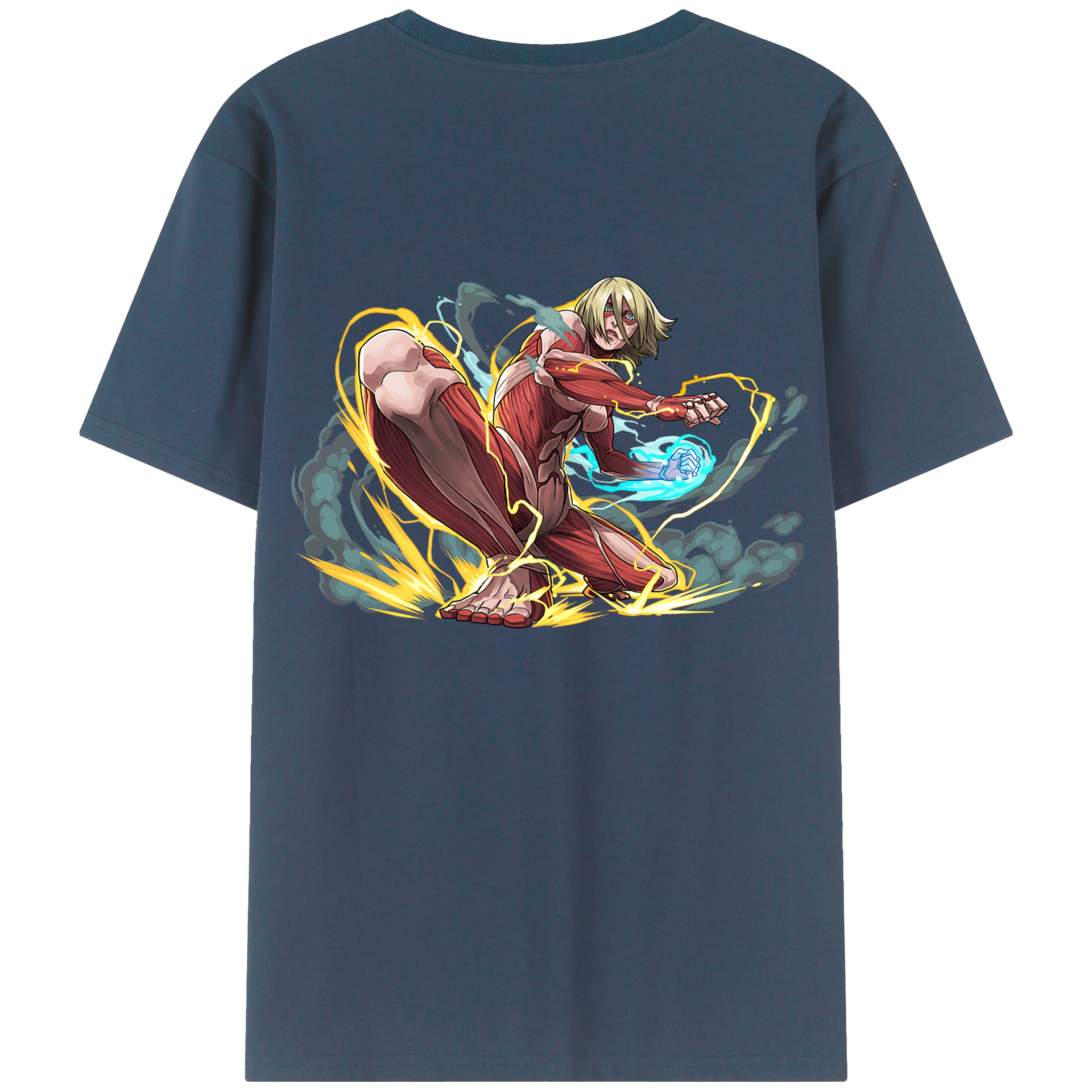 （画像用） 進撃の巨人 Attack on Titan 綿100％ メンズ半袖Tシャツ（バックプリント） 通気性