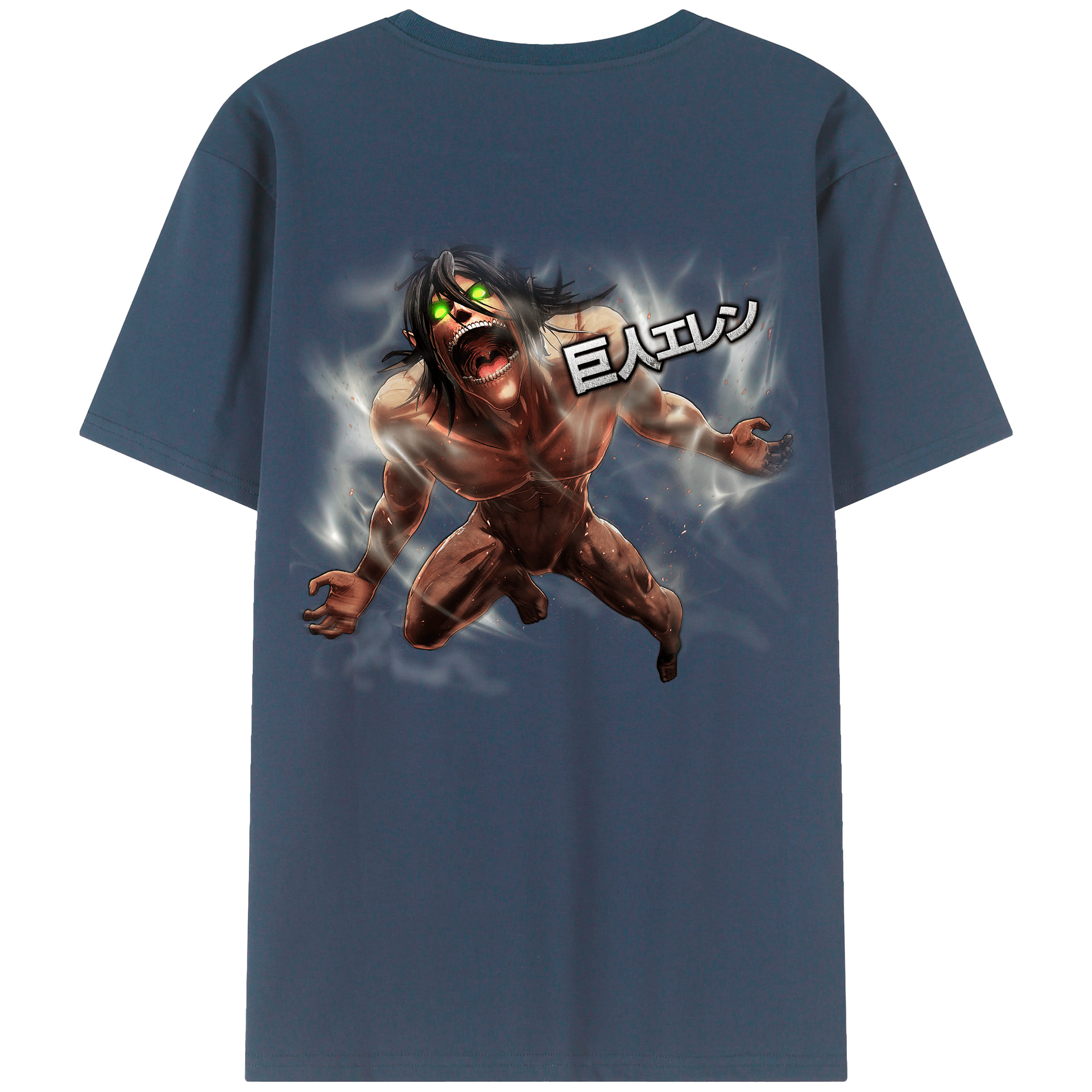 （画像用） 進撃の巨人 Attack on Titan 綿100％ メンズ半袖Tシャツ（バックプリント） 通気性