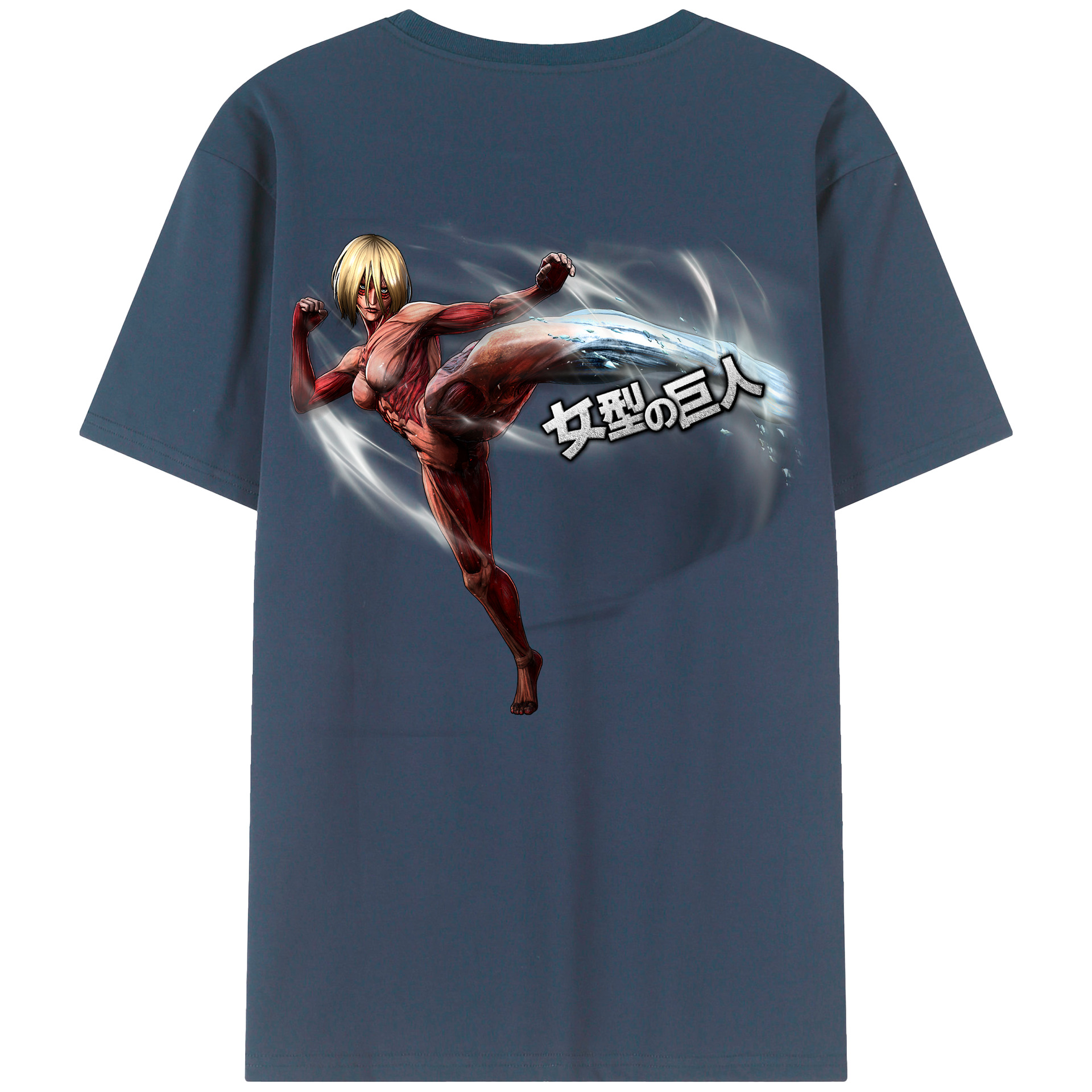 （画像用） 進撃の巨人 Attack on Titan 綿100％ メンズ半袖Tシャツ（バックプリント） 通気性