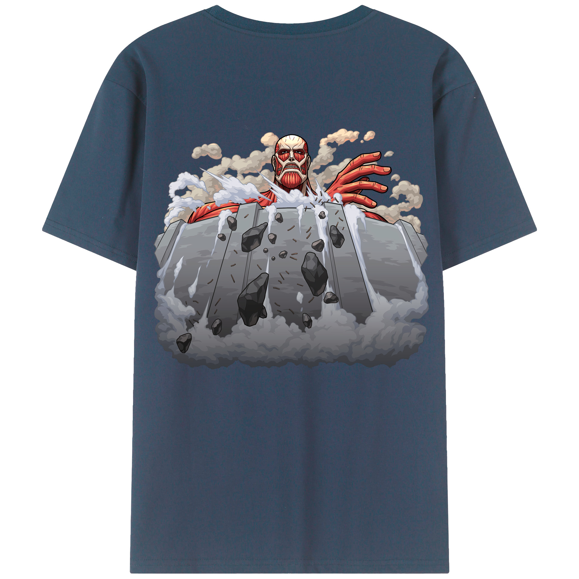 （画像用） 進撃の巨人 Attack on Titan 綿100％ メンズ半袖Tシャツ（バックプリント） 通気性