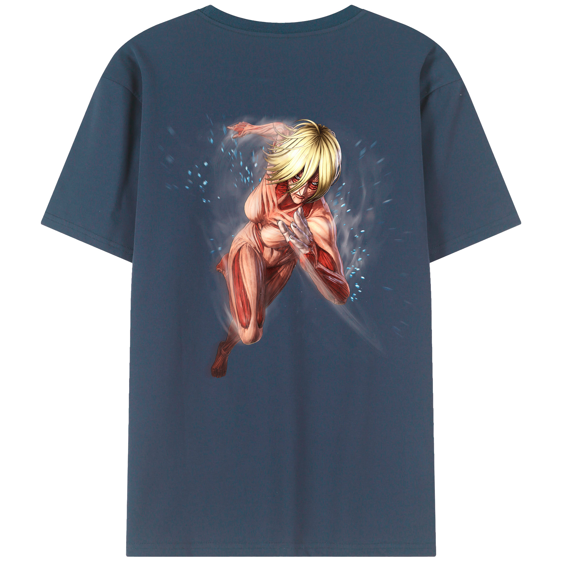 （画像用） 進撃の巨人 Attack on Titan 綿100％ メンズ半袖Tシャツ（バックプリント） 通気性