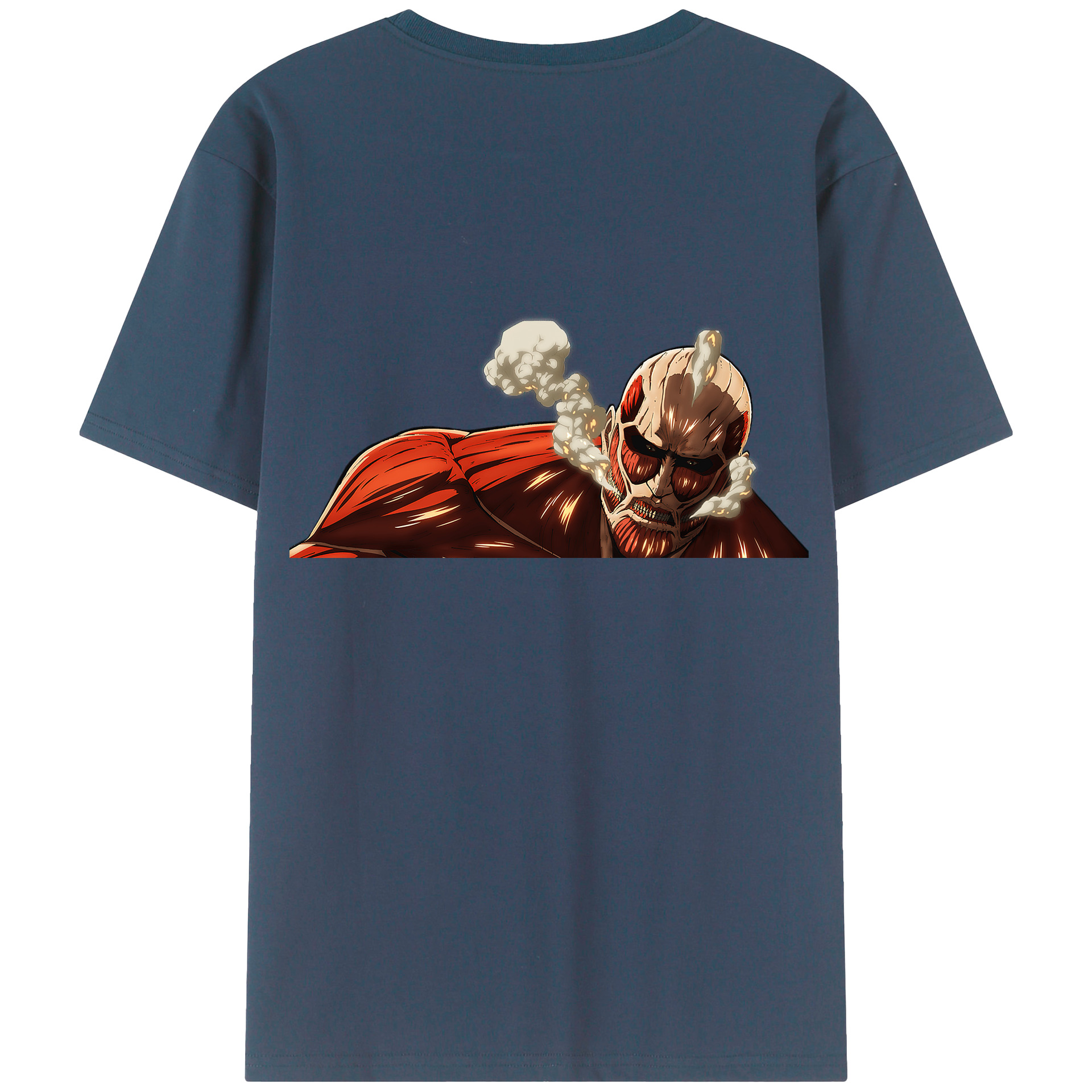 （画像用） 進撃の巨人 Attack on Titan 綿100％ メンズ半袖Tシャツ（バックプリント） 通気性