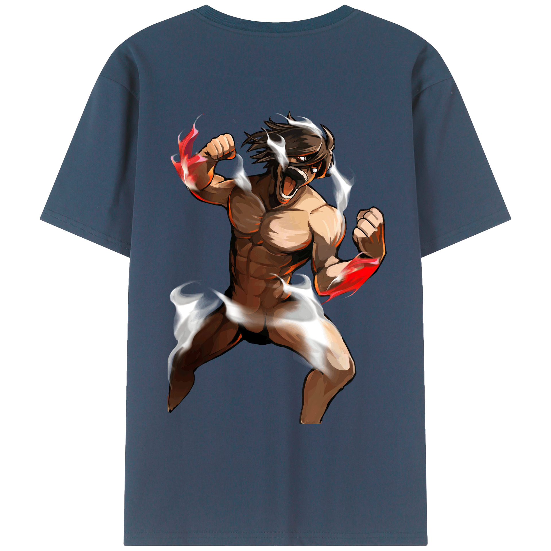 （画像用） 進撃の巨人 Attack on Titan 綿100％ メンズ半袖Tシャツ（バックプリント） 通気性