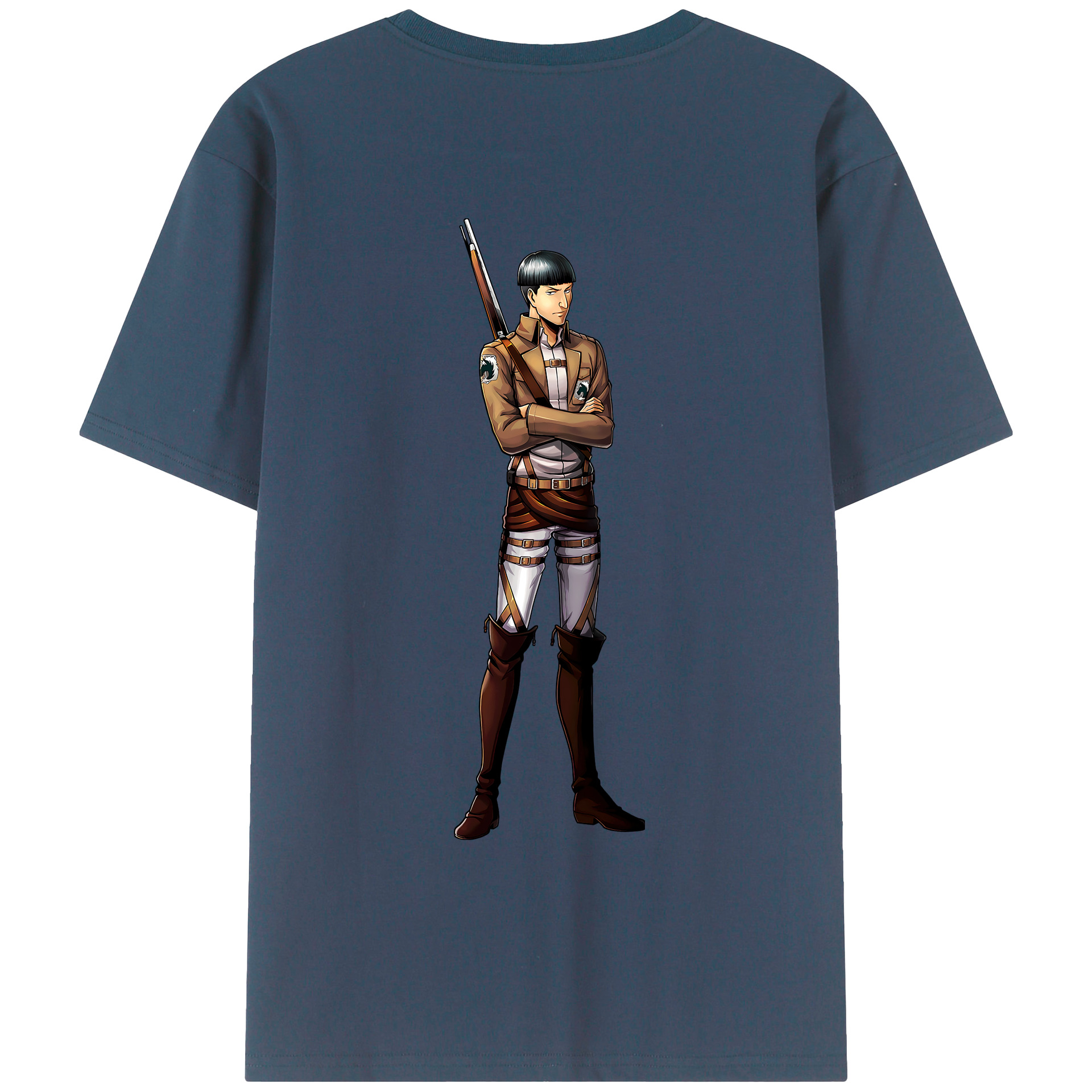 （画像用） 進撃の巨人 Attack on Titan 綿100％ メンズ半袖Tシャツ（バックプリント） 通気性