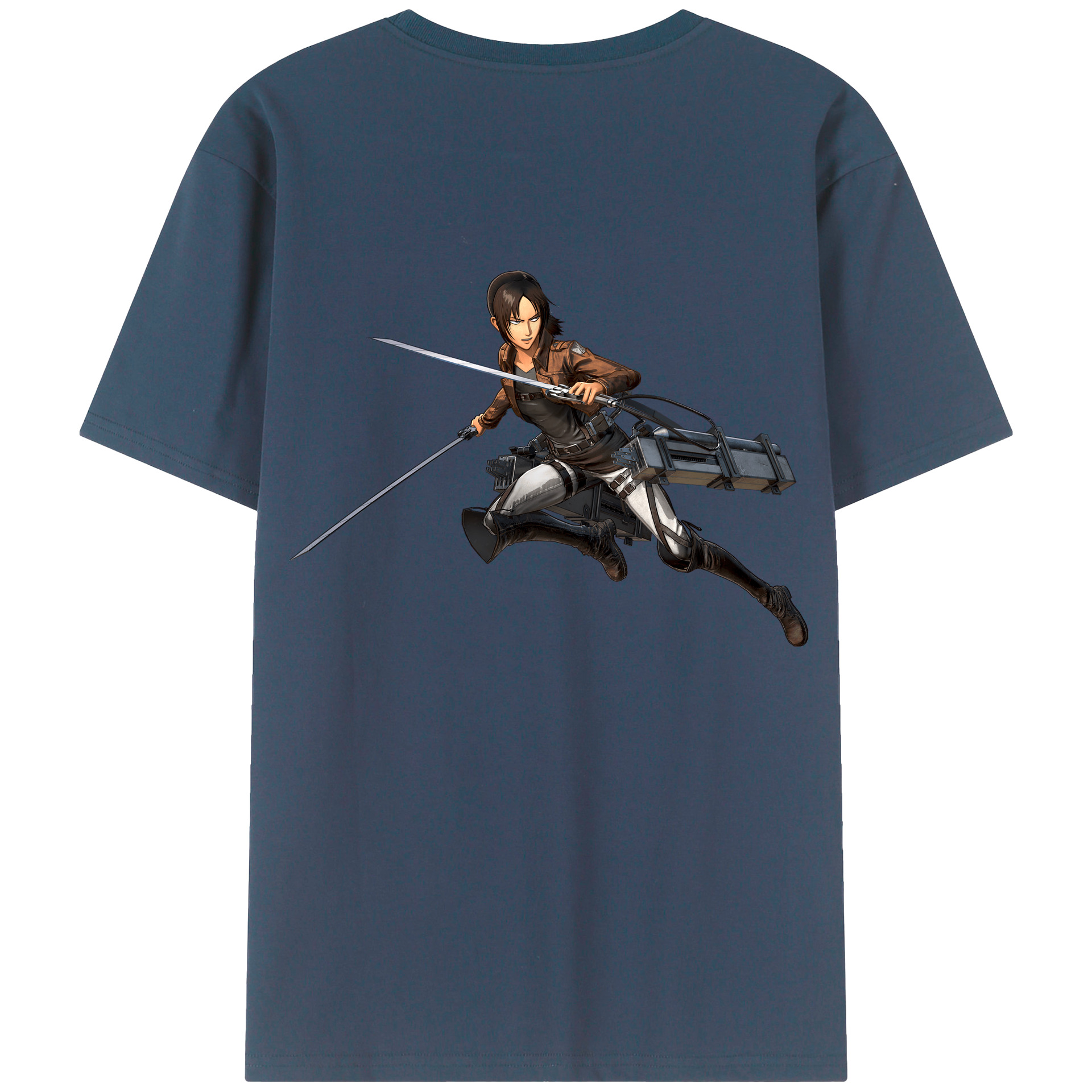 （画像用） 進撃の巨人 Attack on Titan 綿100％ メンズ半袖Tシャツ（バックプリント） 通気性