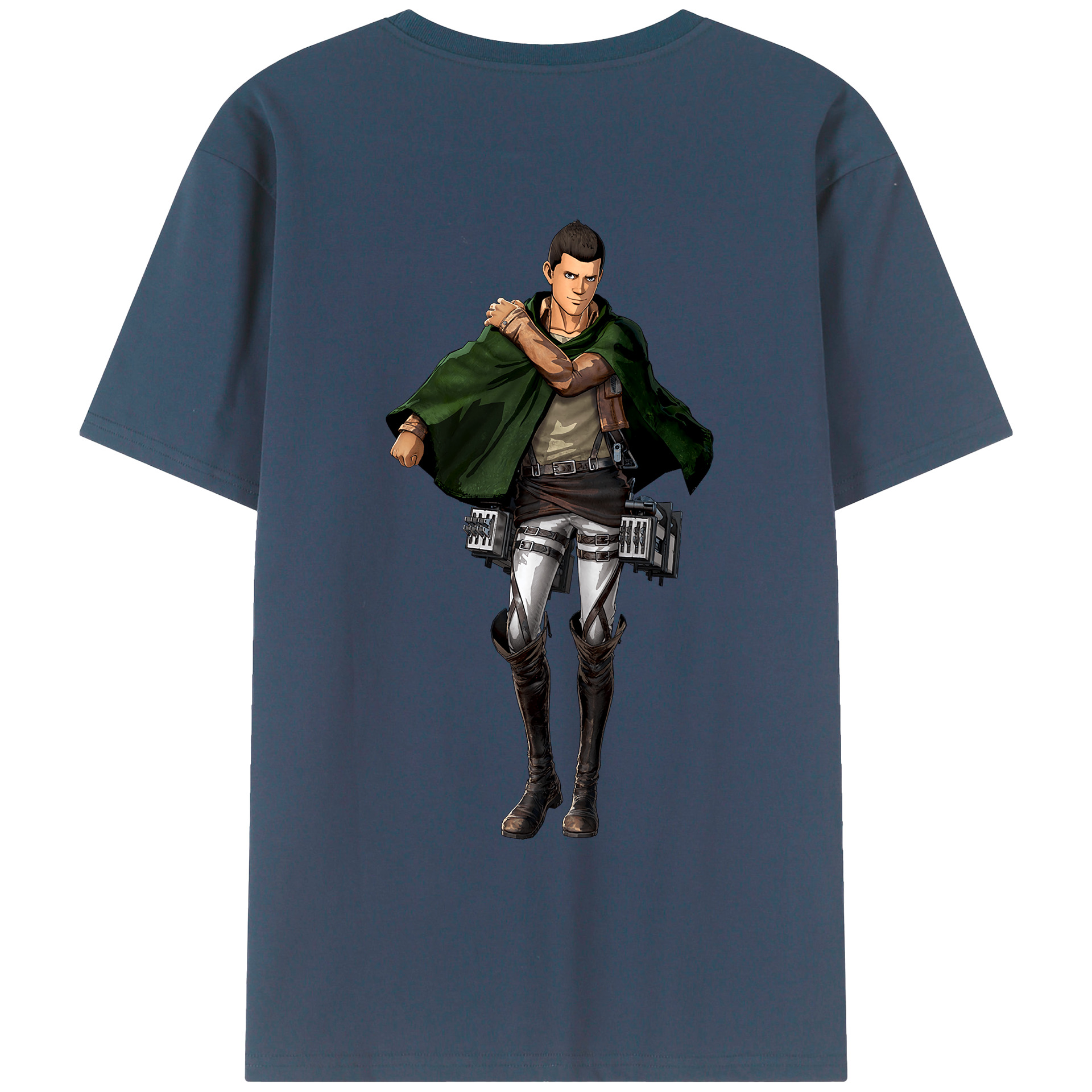 （画像用） 進撃の巨人 Attack on Titan 綿100％ メンズ半袖Tシャツ（バックプリント） 通気性