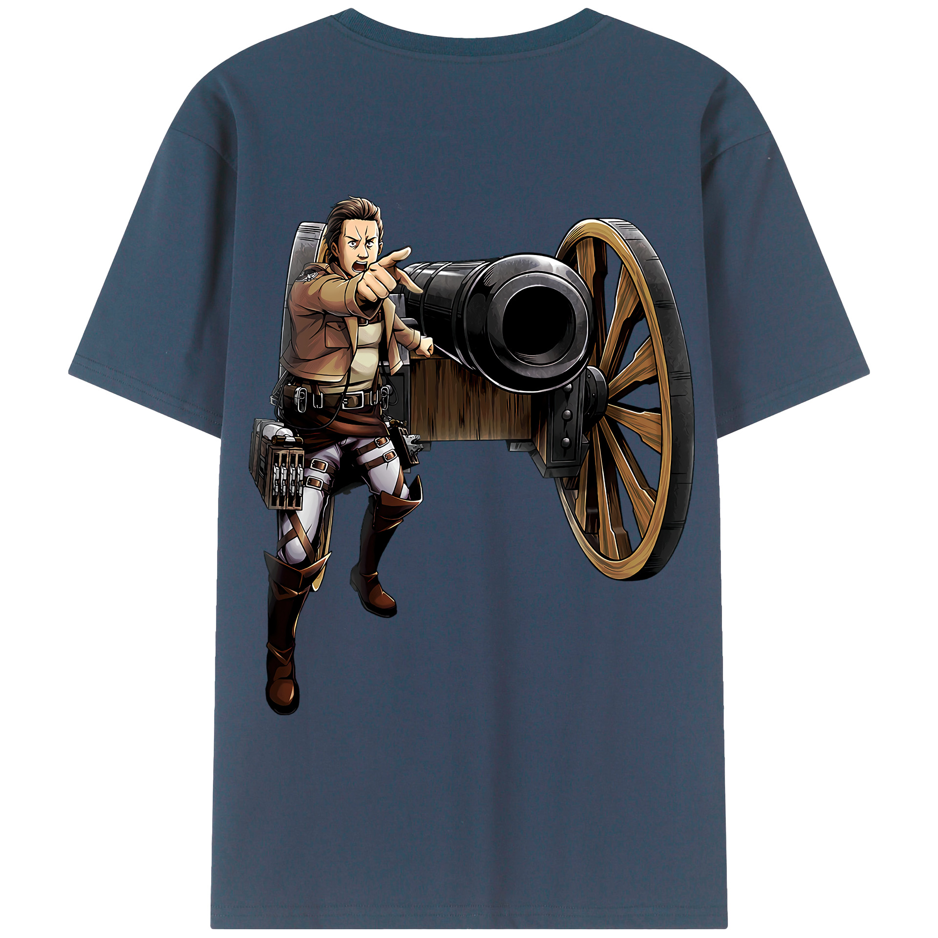 （画像用） 進撃の巨人 Attack on Titan 綿100％ メンズ半袖Tシャツ（バックプリント） 通気性