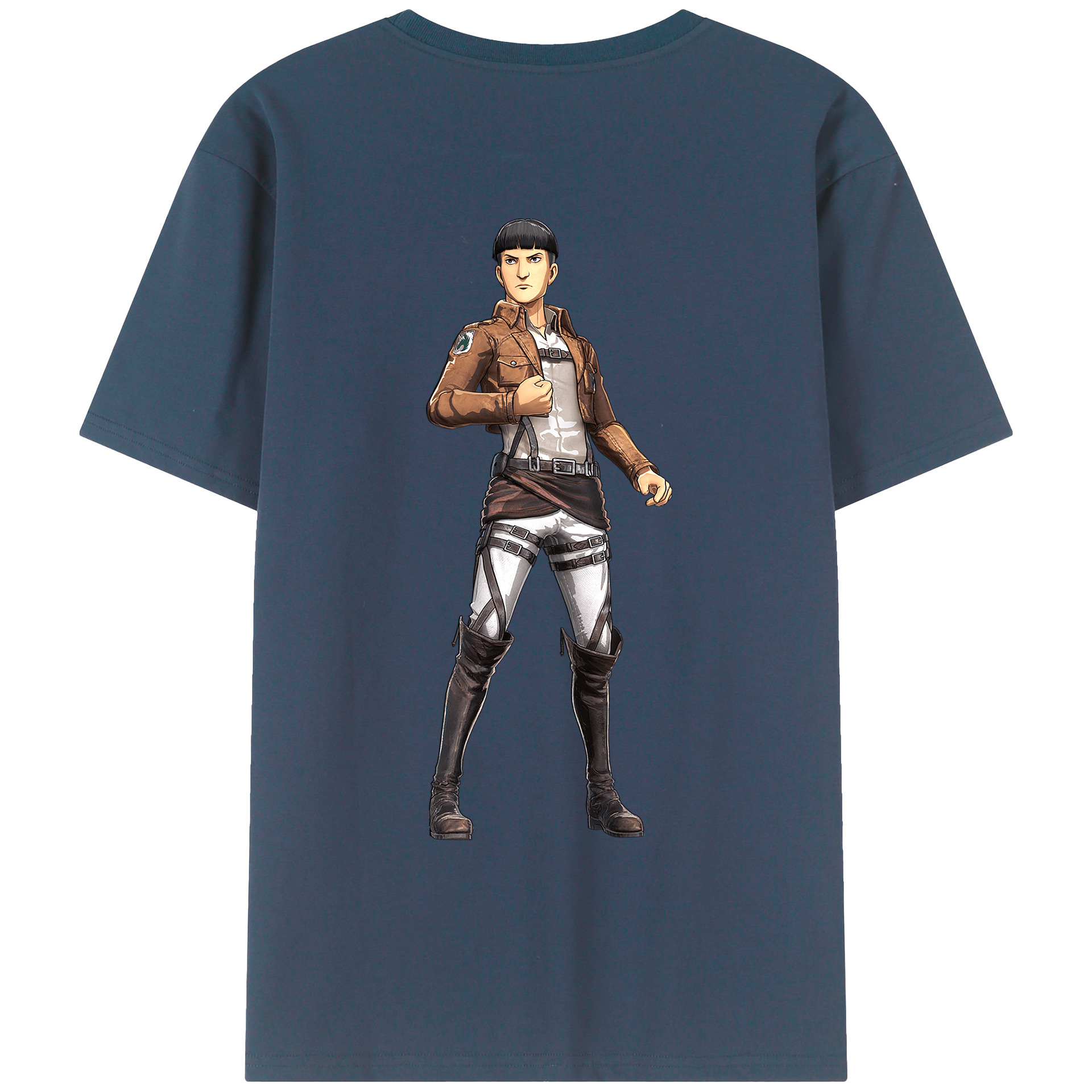 （画像用） 進撃の巨人 Attack on Titan 綿100％ メンズ半袖Tシャツ（バックプリント） 通気性