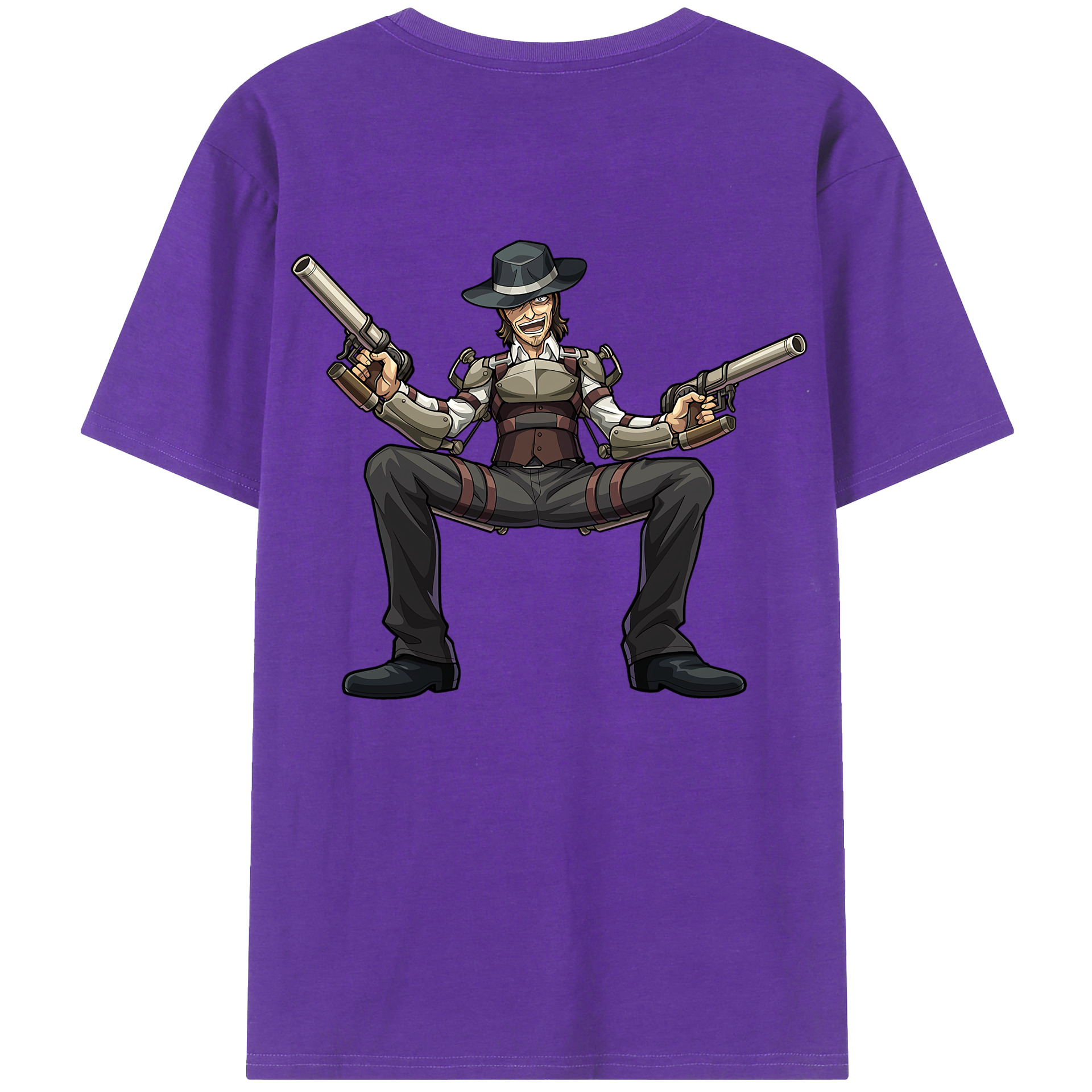 （画像用） 進撃の巨人 ケニー·アッカーマン Attack on Titan Kenny Ackerman 綿100％ メンズ半袖Tシャツ（バックプリント） 通気性