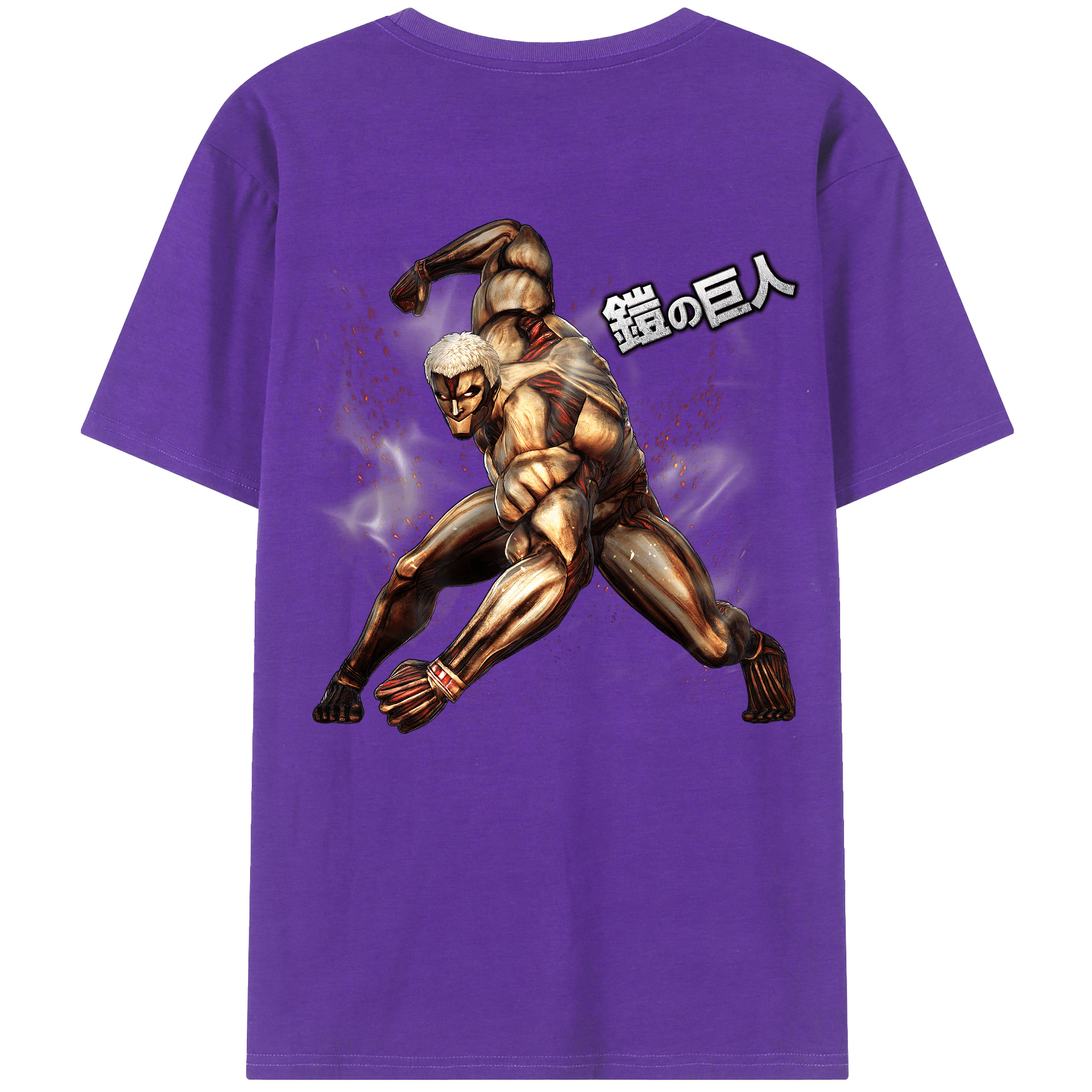 （画像用） 進撃の巨人 Attack on Titan 綿100％ メンズ半袖Tシャツ（バックプリント） 通気性