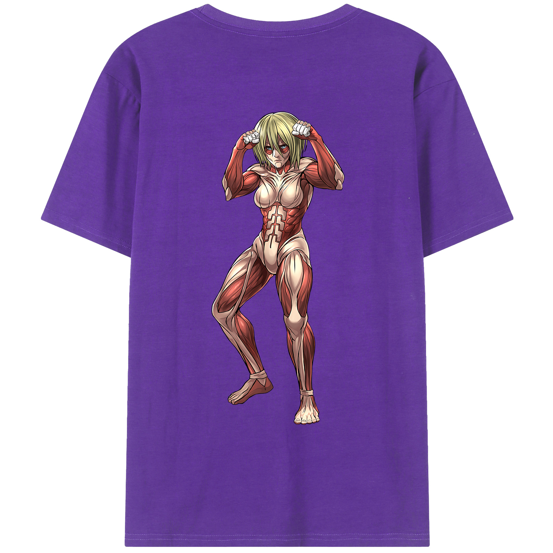 （画像用） 進撃の巨人 Attack on Titan 綿100％ メンズ半袖Tシャツ（バックプリント） 通気性
