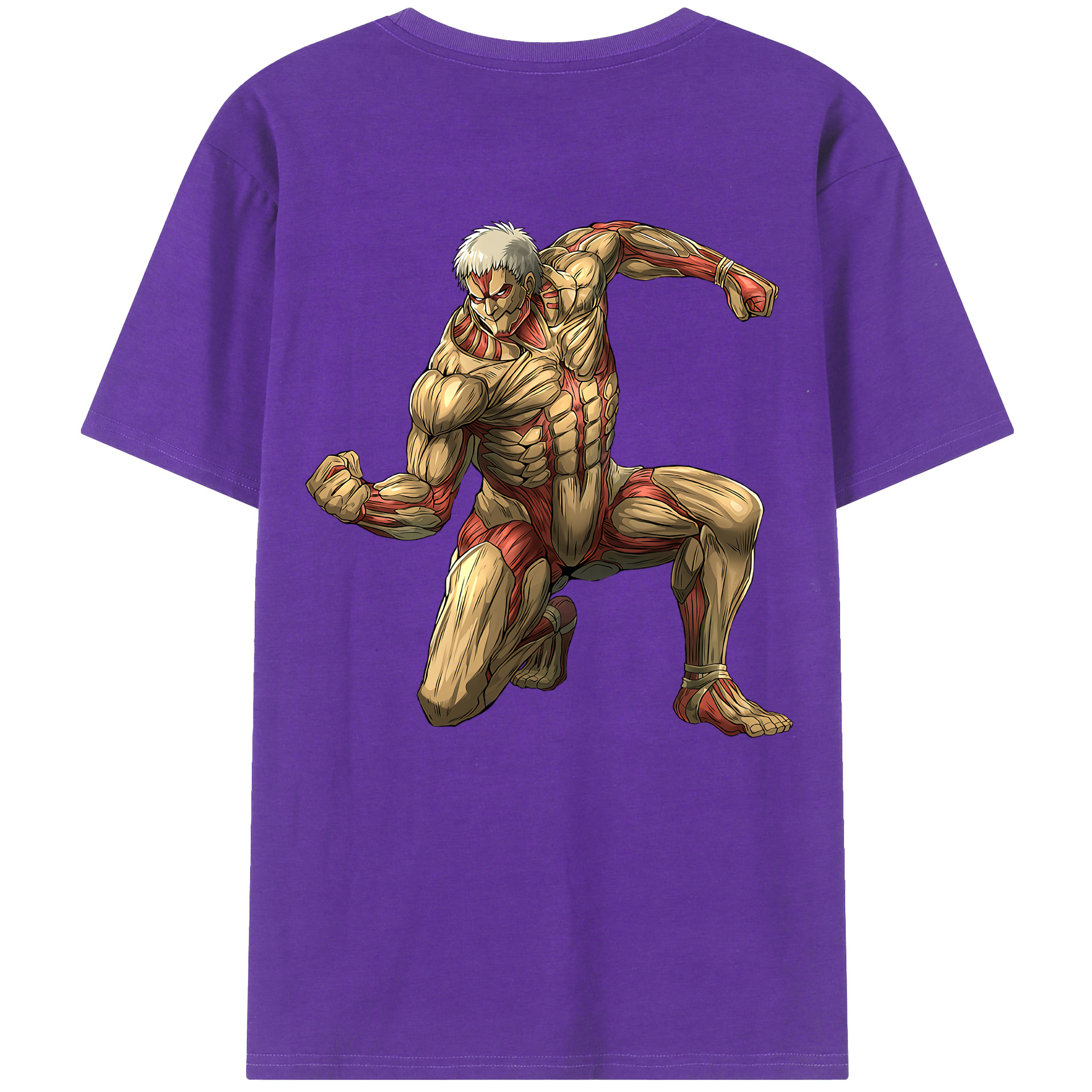 （画像用） 進撃の巨人 Attack on Titan 綿100％ メンズ半袖Tシャツ（バックプリント） 通気性