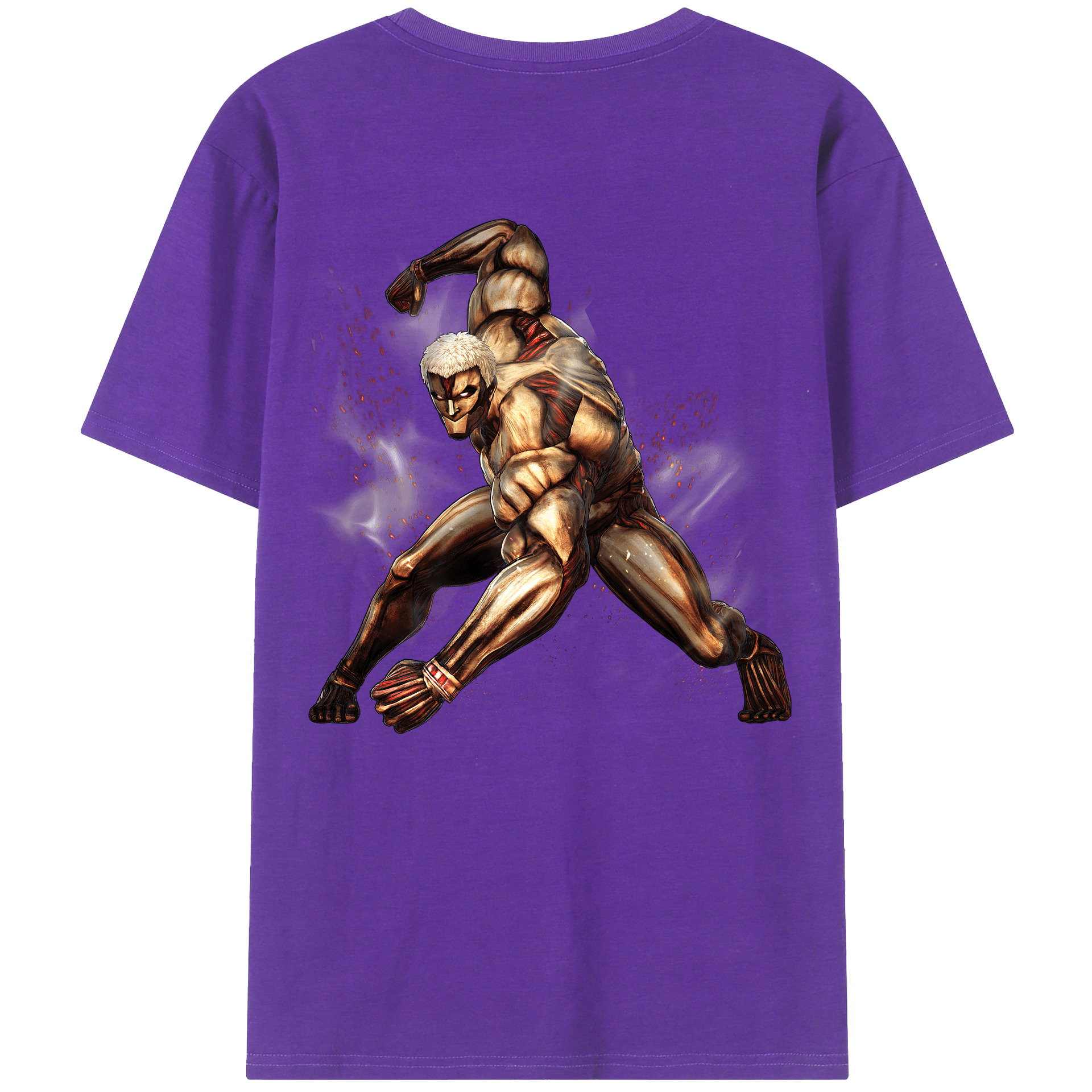 （画像用） 進撃の巨人 Attack on Titan 綿100％ メンズ半袖Tシャツ（バックプリント） 通気性