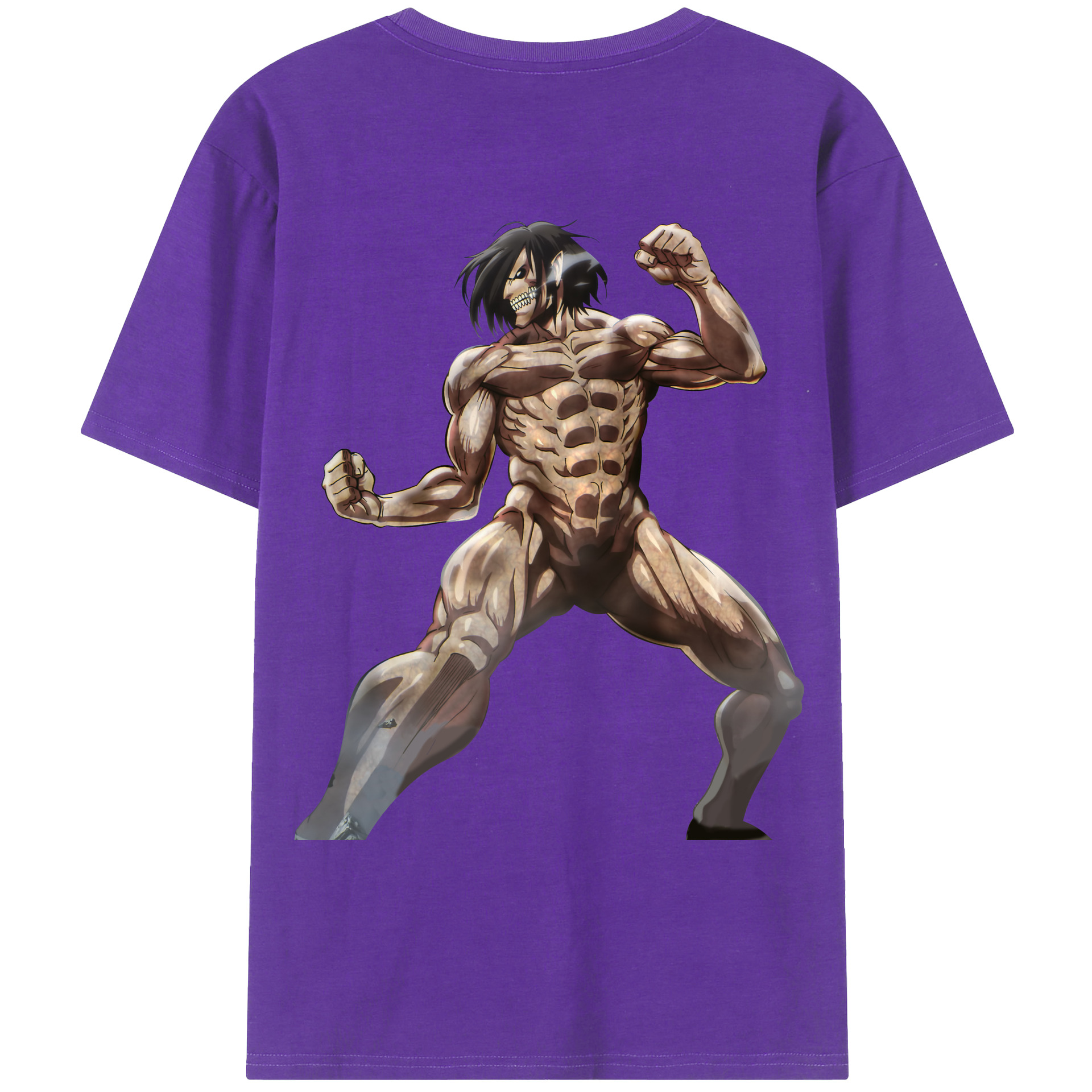 （画像用） 進撃の巨人 Attack on Titan 綿100％ メンズ半袖Tシャツ（バックプリント） 通気性