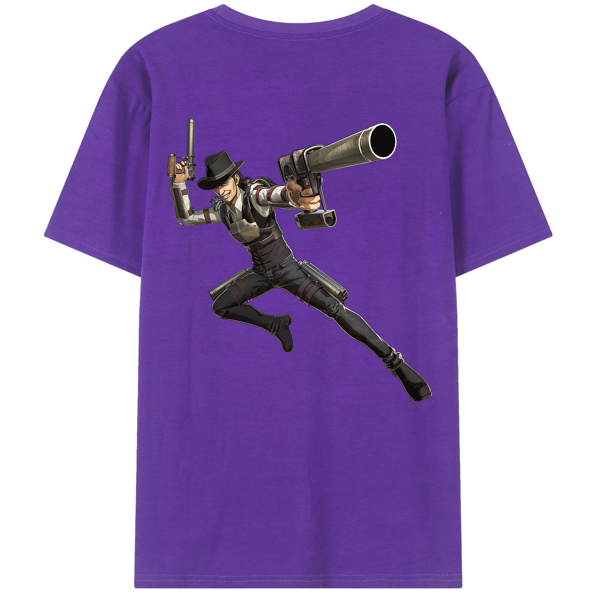 （画像用） 進撃の巨人 Attack on Titan 綿100％ メンズ半袖Tシャツ（バックプリント） 通気性