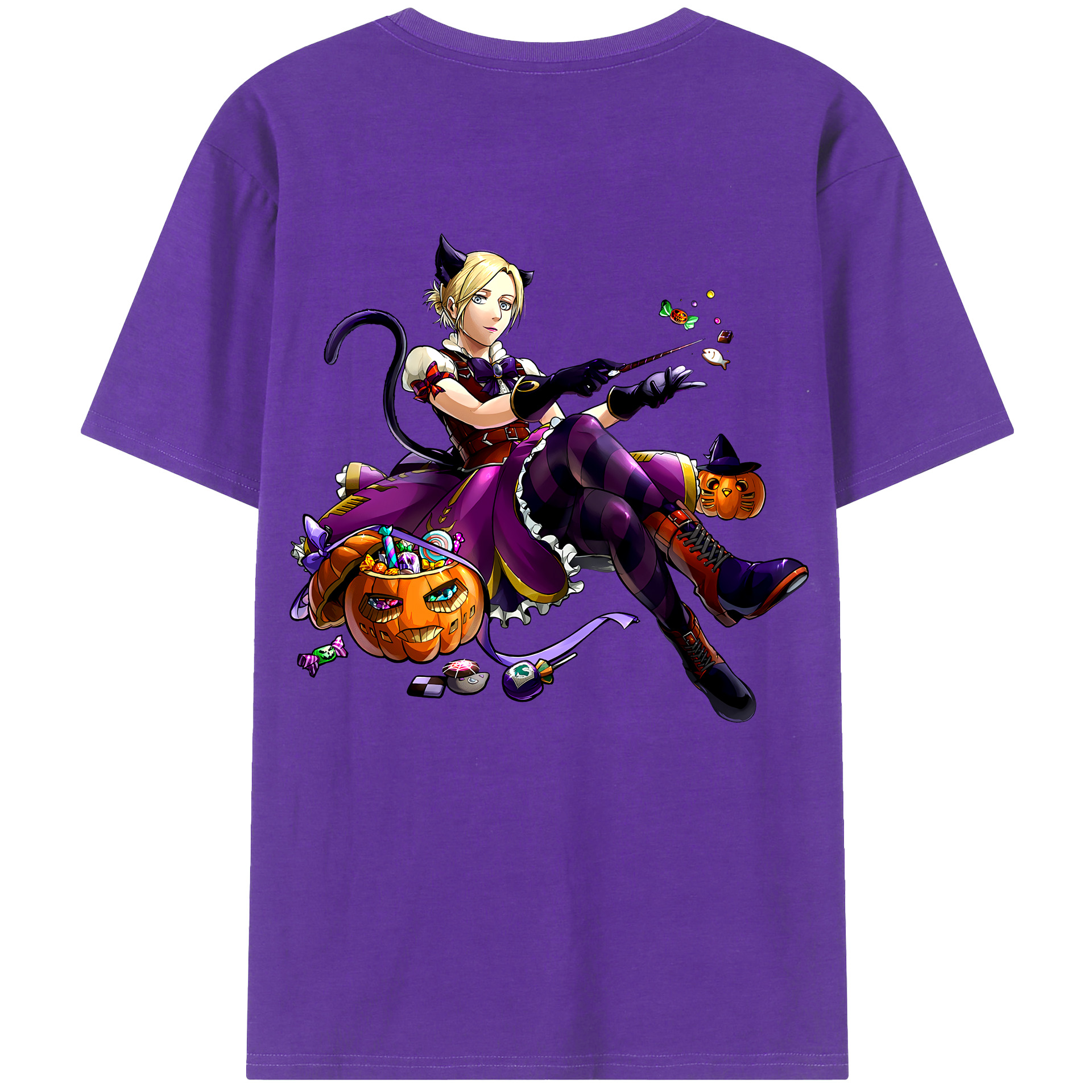 （画像用） 進撃の巨人 アニ・レオンハート Attack on Titan Annie Leonhart 綿100％ メンズ半袖Tシャツ（バックプリント） 通気性