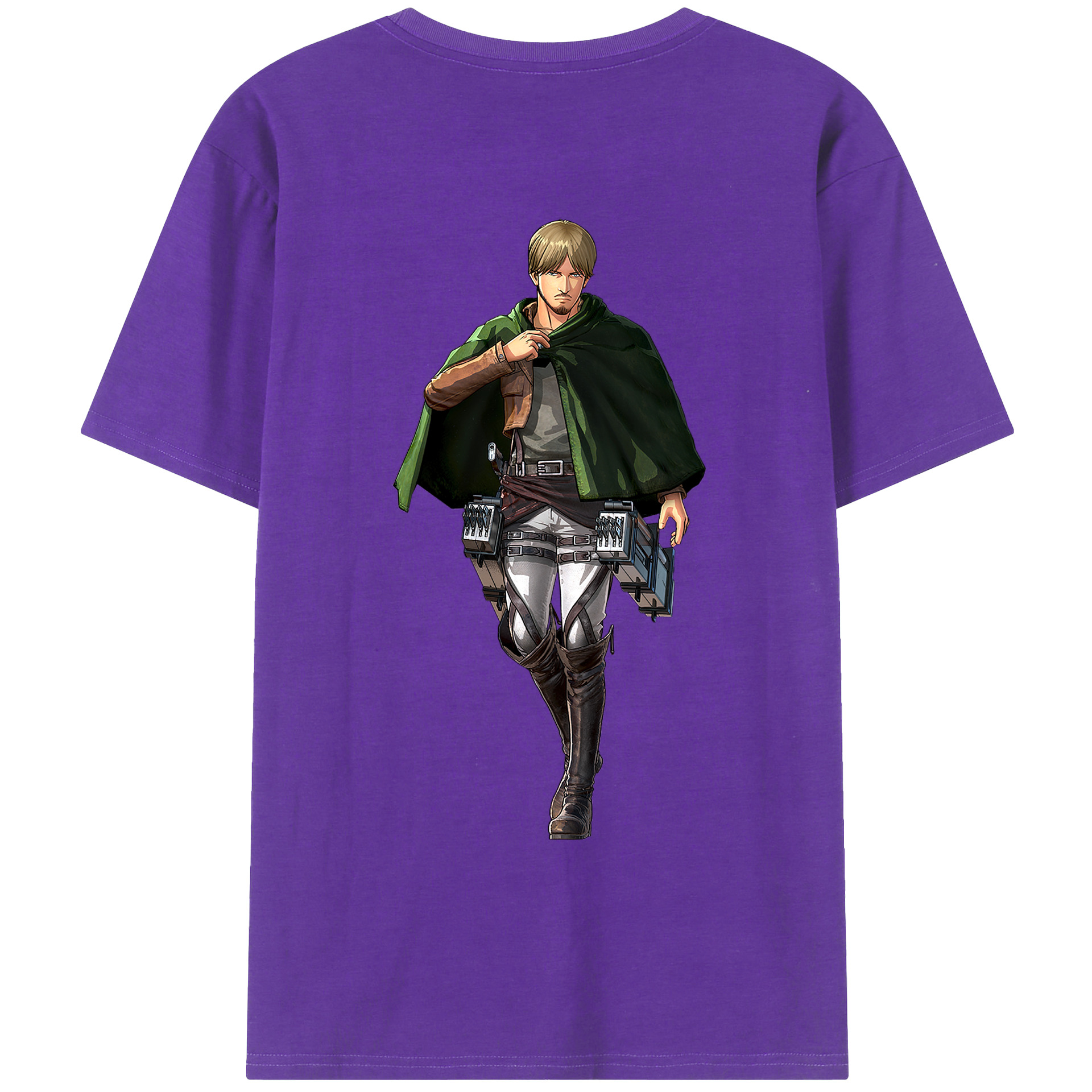 （画像用） 進撃の巨人 ミケ·ザカリアス Attack on Titan Mike Zakarius 綿100％ メンズ半袖Tシャツ（バックプリント） 通気性