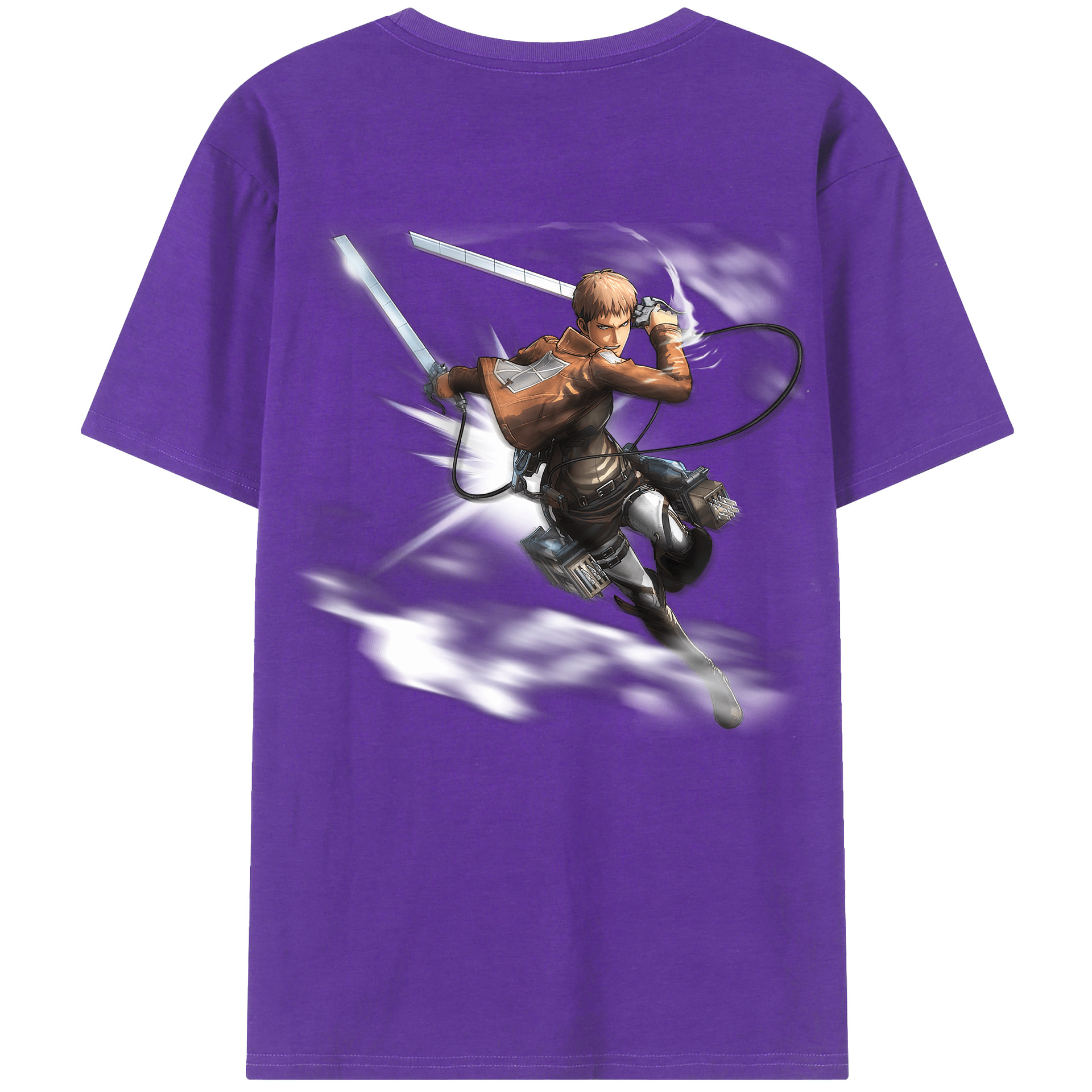 （画像用） 進撃の巨人 ジャン・キルシュタイン Attack on Titan Jean Kirstein 綿100％ メンズ半袖Tシャツ（バックプリント） 通気性
