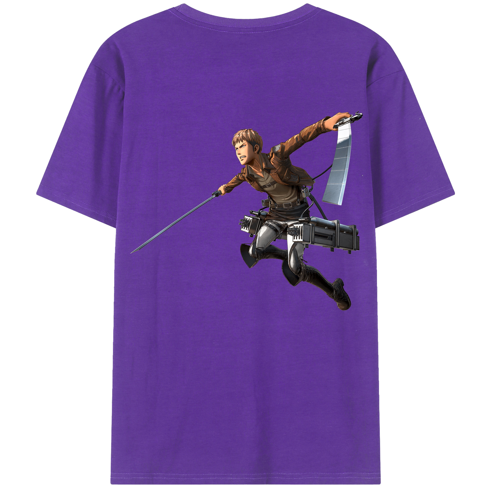 （画像用） 進撃の巨人 ジャン・キルシュタイン Attack on Titan Jean Kirstein 綿100％ メンズ半袖Tシャツ（バックプリント） 通気性