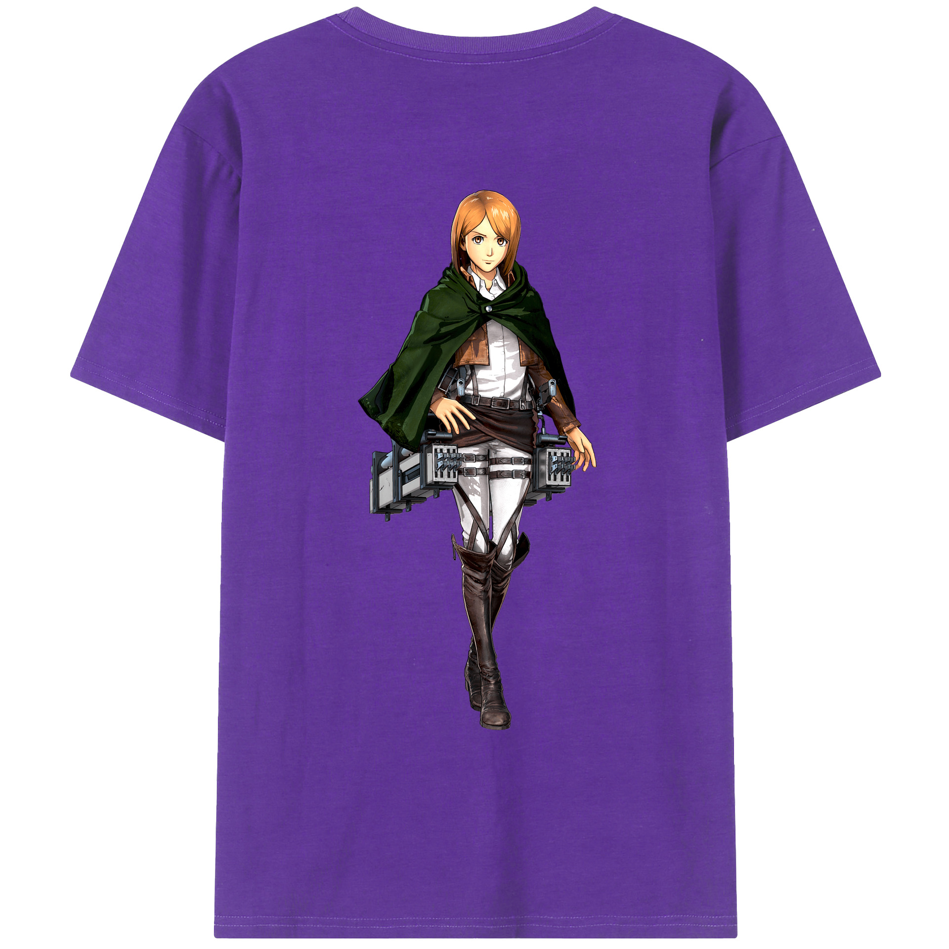（画像用） 進撃の巨人 ペトラ·ラル Attack on Titan Petra Rall 綿100％ メンズ半袖Tシャツ（バックプリント） 通気性