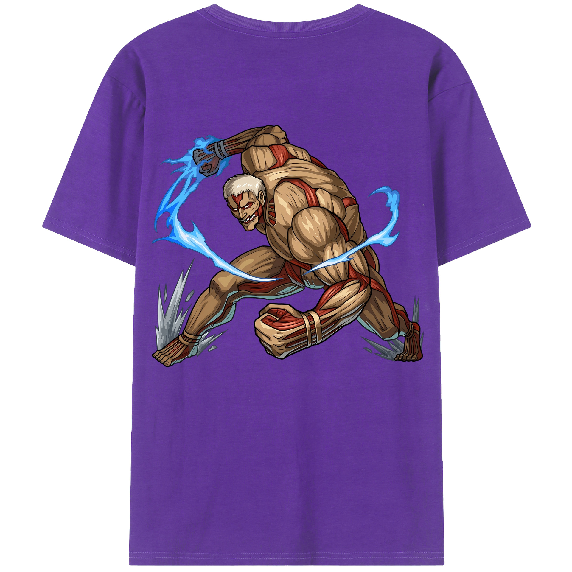 （画像用） 進撃の巨人 Attack on Titan 綿100％ メンズ半袖Tシャツ（バックプリント） 通気性