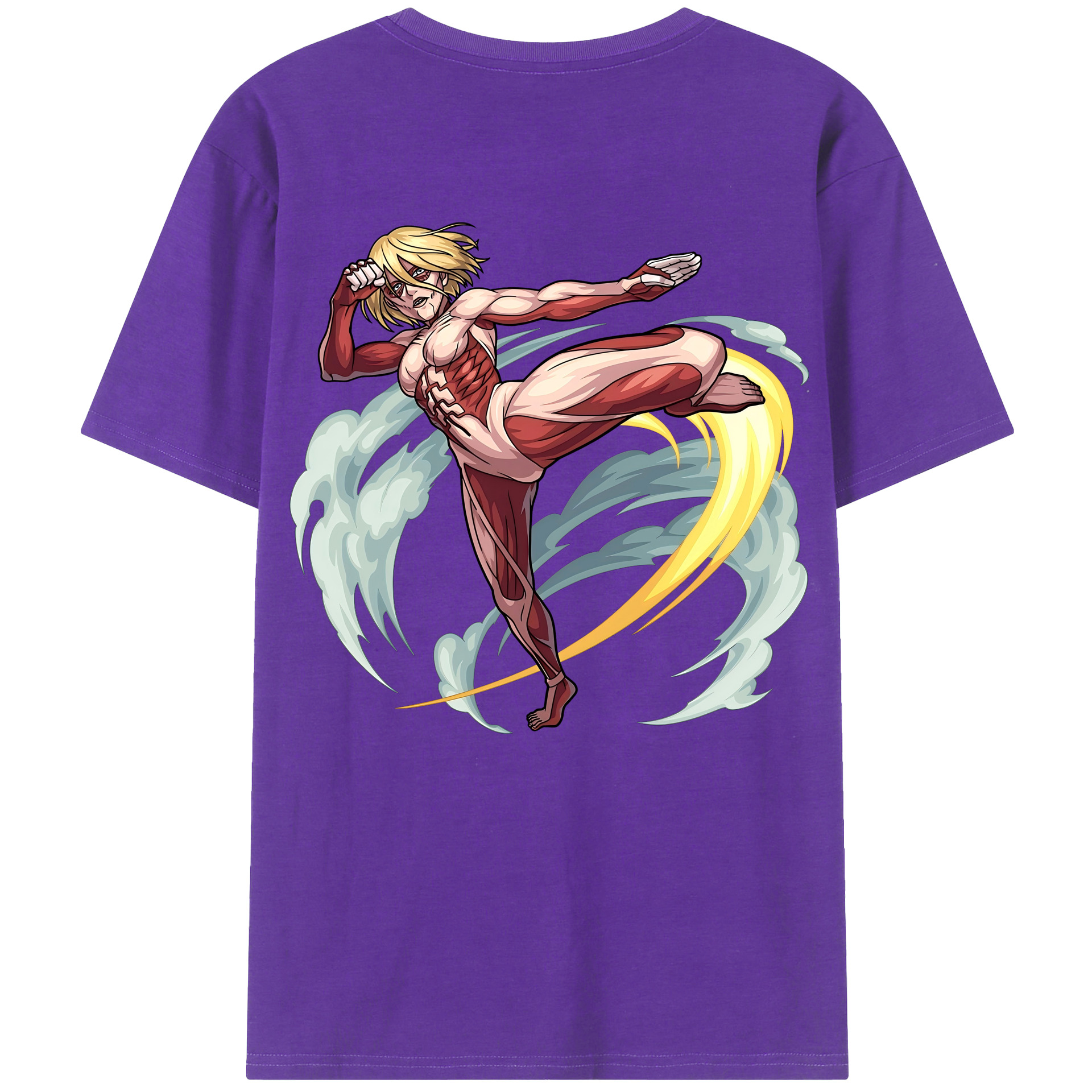 （画像用） 進撃の巨人 Attack on Titan 綿100％ メンズ半袖Tシャツ（バックプリント） 通気性