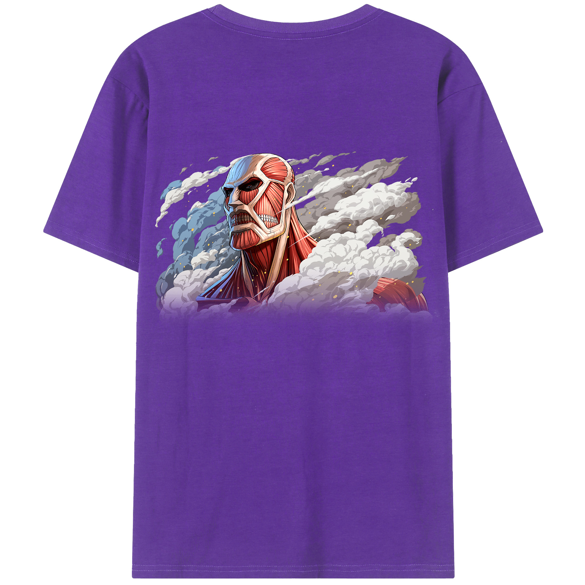 （画像用） 進撃の巨人 Attack on Titan 綿100％ メンズ半袖Tシャツ（バックプリント） 通気性