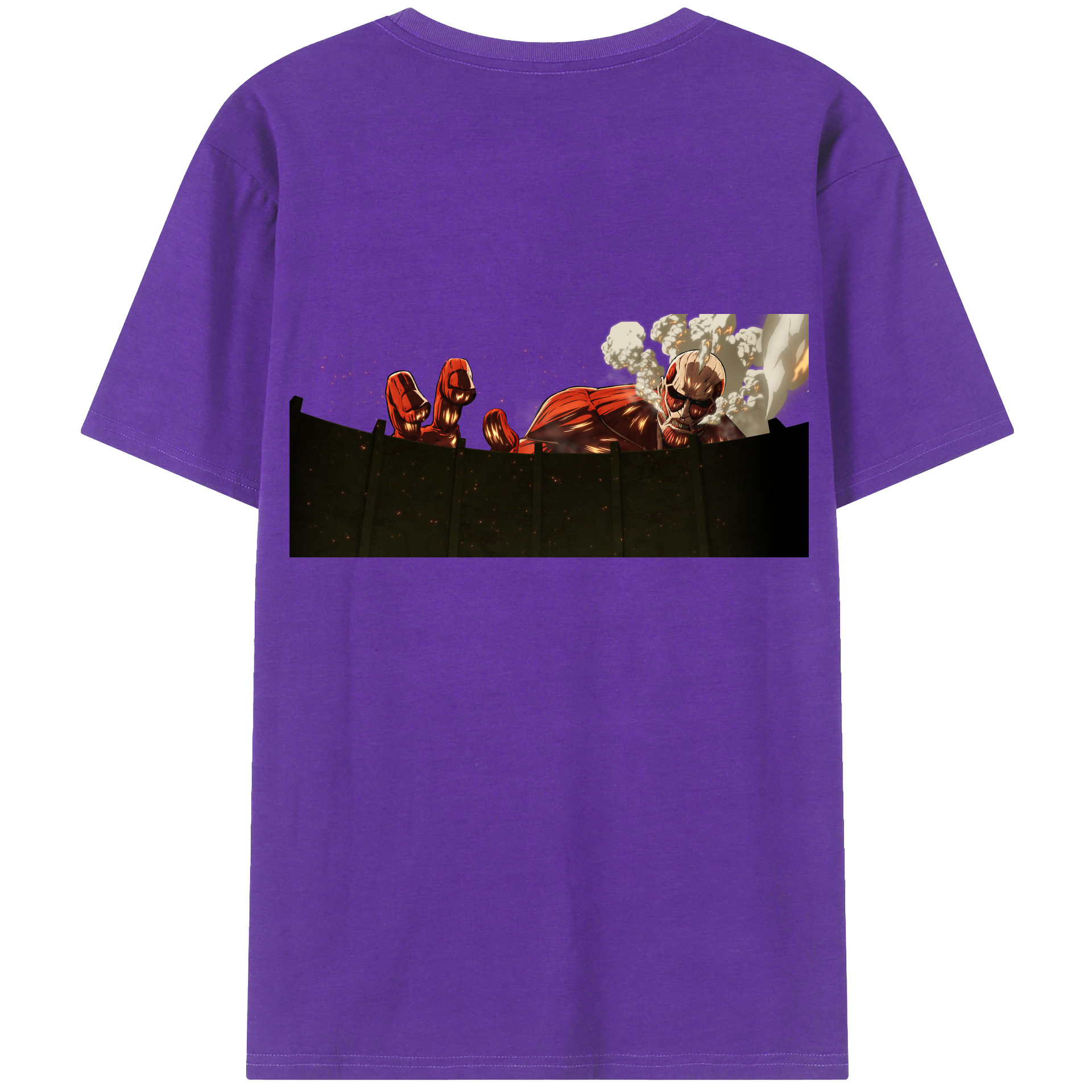 （画像用） 進撃の巨人 Attack on Titan 綿100％ メンズ半袖Tシャツ（バックプリント） 通気性