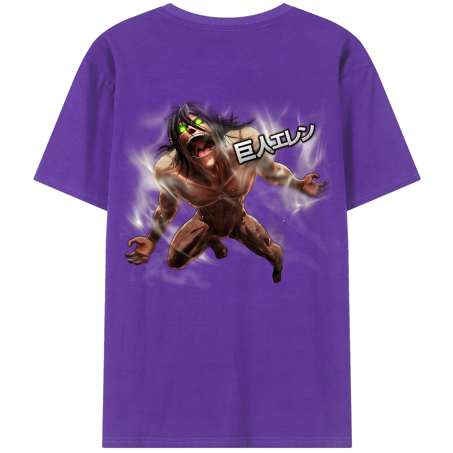 （画像用） 進撃の巨人 Attack on Titan 綿100％ メンズ半袖Tシャツ（バックプリント） 通気性