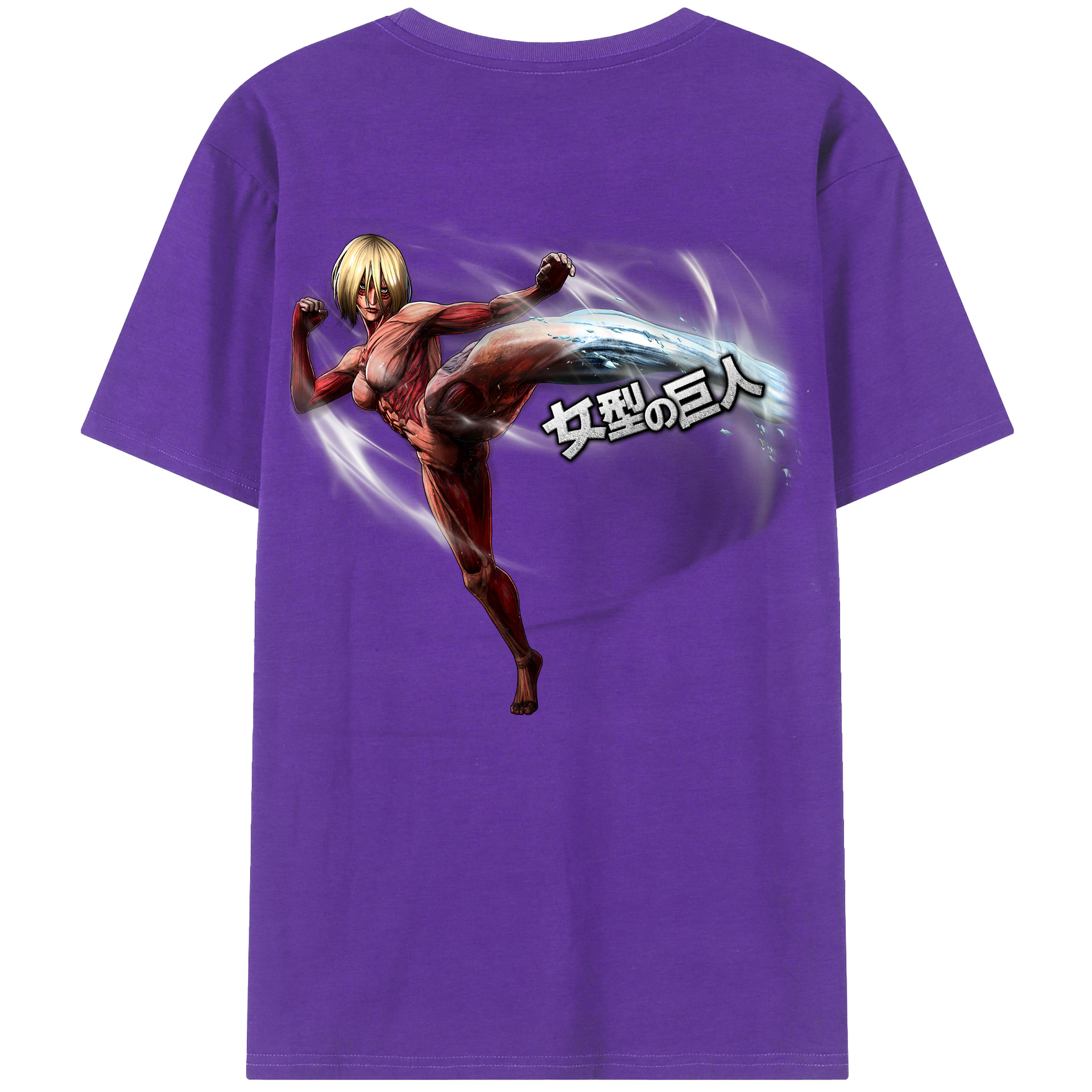 （画像用） 進撃の巨人 Attack on Titan 綿100％ メンズ半袖Tシャツ（バックプリント） 通気性