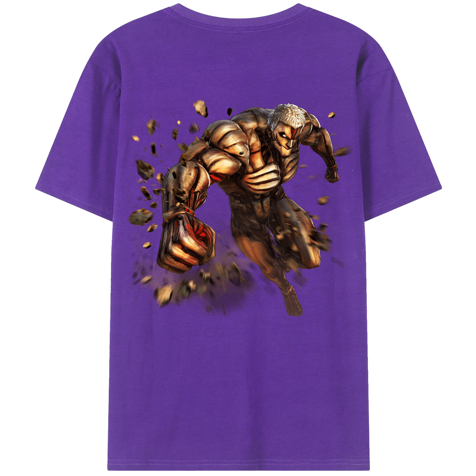 （画像用） 進撃の巨人 Attack on Titan 綿100％ メンズ半袖Tシャツ（バックプリント） 通気性