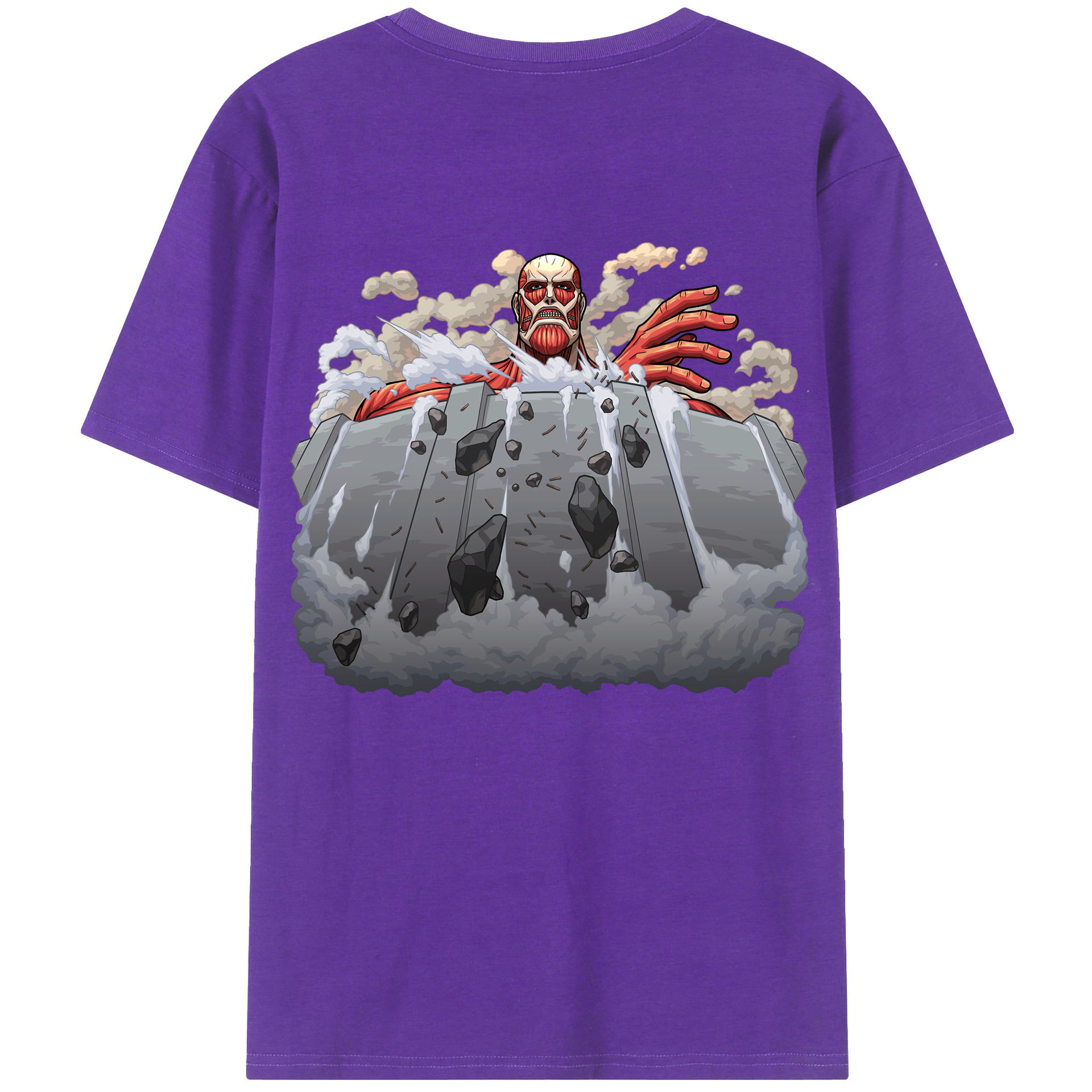 （画像用） 進撃の巨人 Attack on Titan 綿100％ メンズ半袖Tシャツ（バックプリント） 通気性