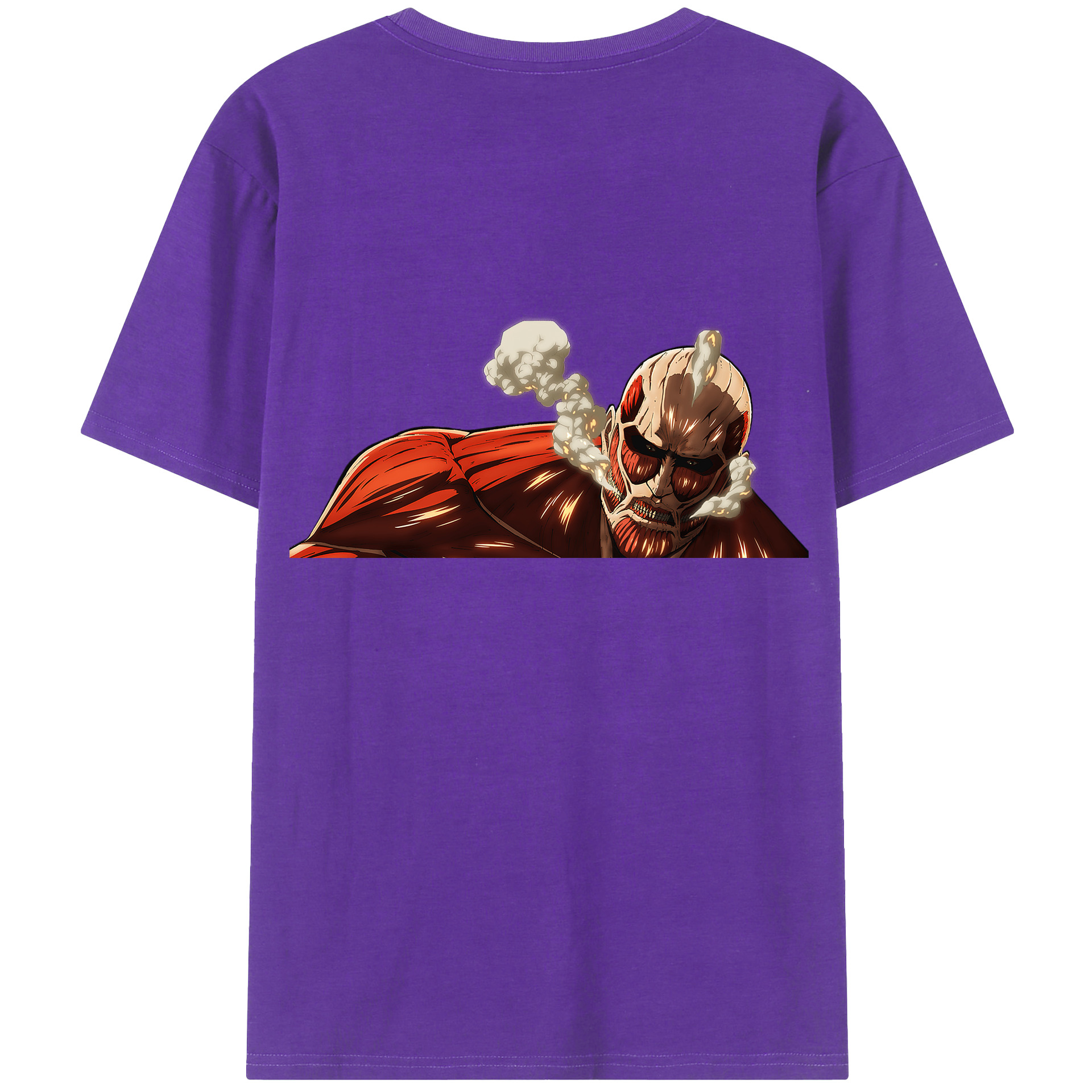（画像用） 進撃の巨人 Attack on Titan 綿100％ メンズ半袖Tシャツ（バックプリント） 通気性