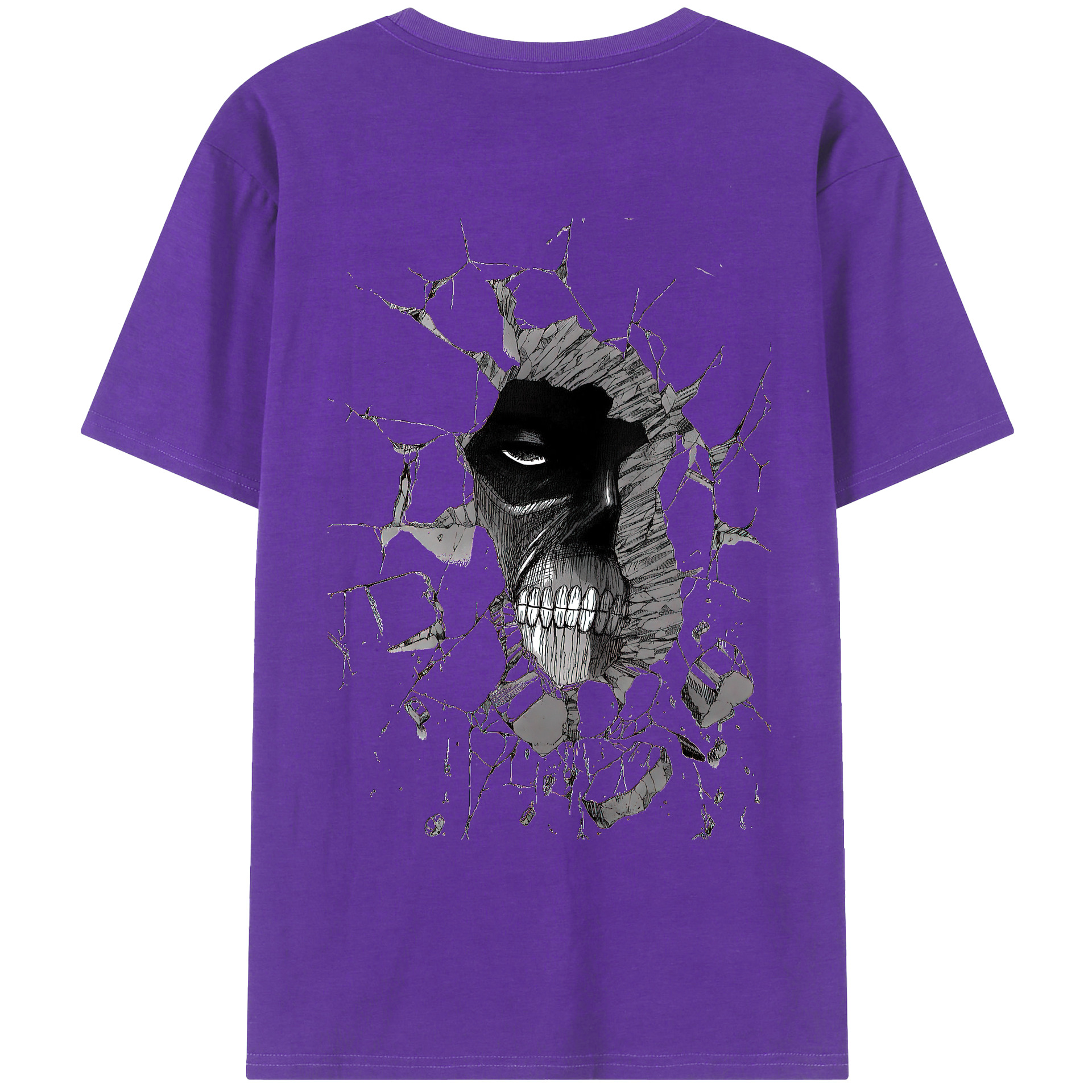 （画像用） 進撃の巨人 Attack on Titan 綿100％ メンズ半袖Tシャツ（バックプリント） 通気性