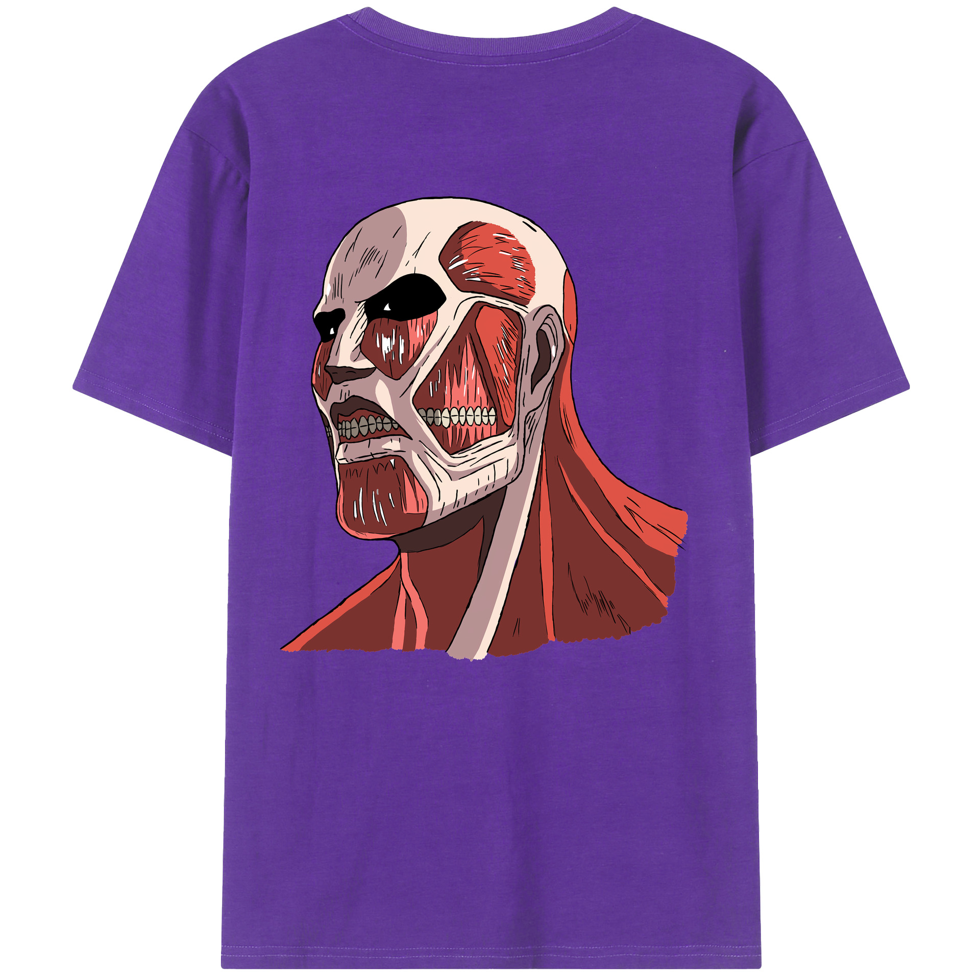 （画像用） 進撃の巨人 Attack on Titan 綿100％ メンズ半袖Tシャツ（バックプリント） 通気性
