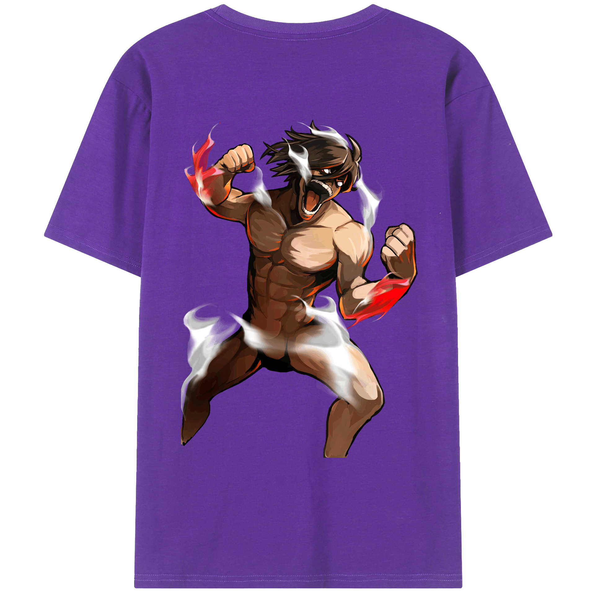 （画像用） 進撃の巨人 Attack on Titan 綿100％ メンズ半袖Tシャツ（バックプリント） 通気性