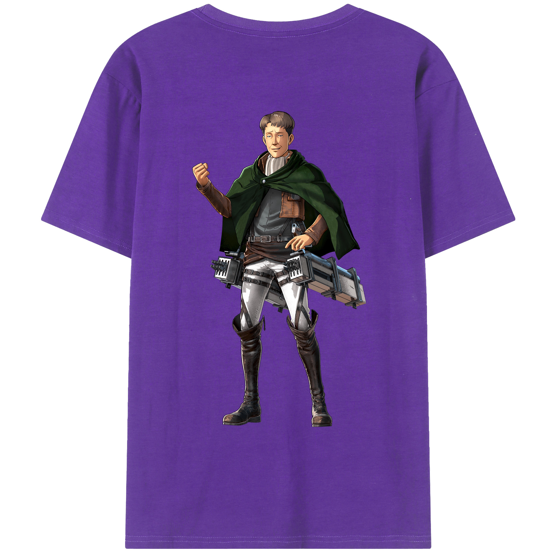 （画像用） 進撃の巨人 Attack on Titan 綿100％ メンズ半袖Tシャツ（バックプリント） 通気性