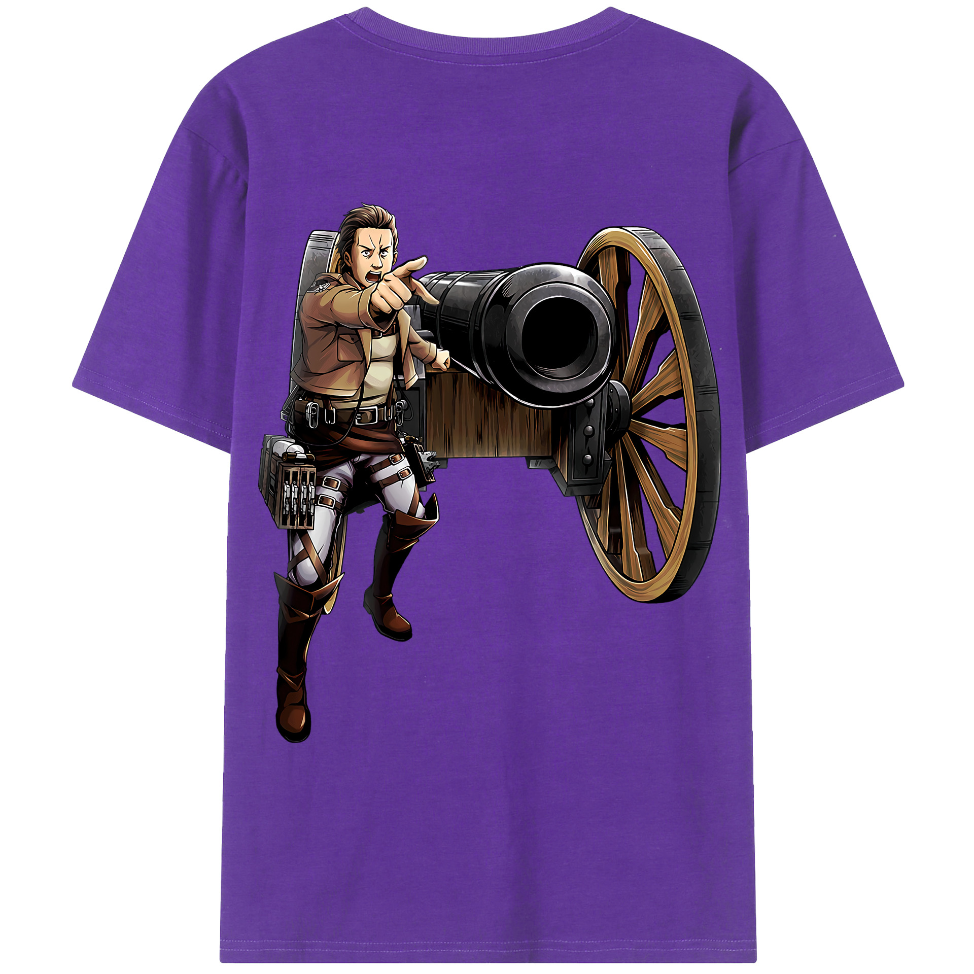 （画像用） 進撃の巨人 Attack on Titan 綿100％ メンズ半袖Tシャツ（バックプリント） 通気性