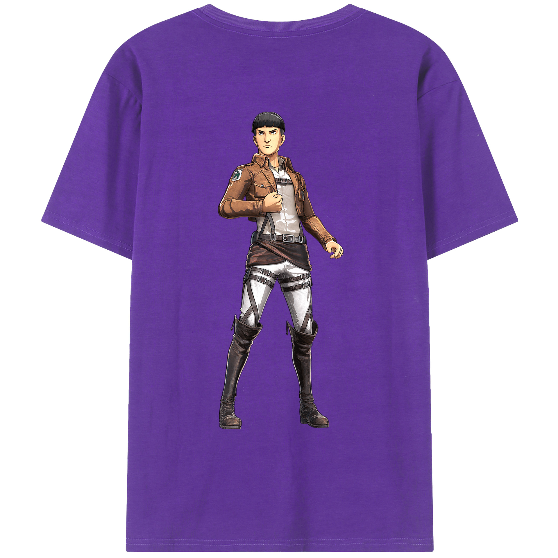 （画像用） 進撃の巨人 Attack on Titan 綿100％ メンズ半袖Tシャツ（バックプリント） 通気性
