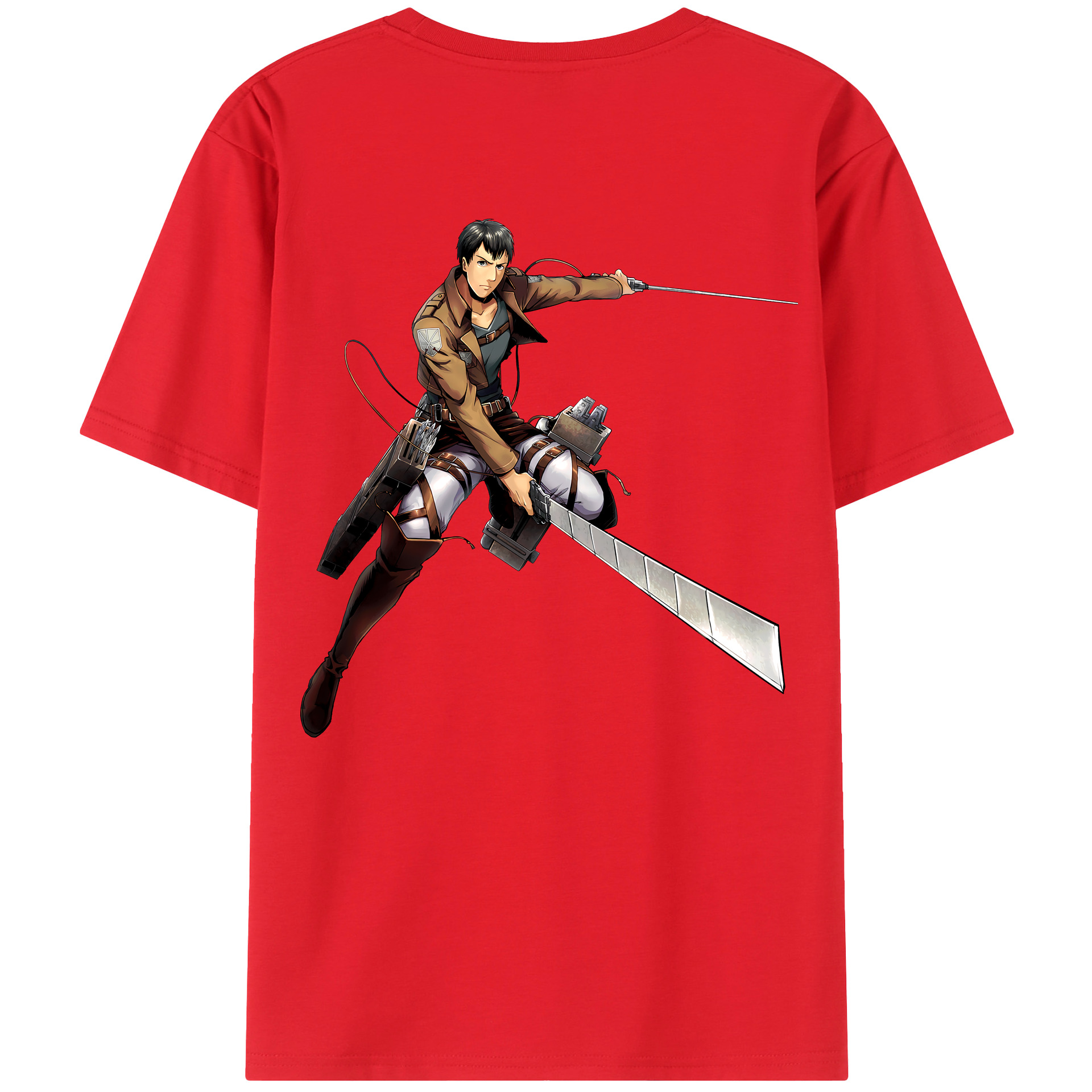 （画像用） 進撃の巨人 ベルトルト・フーバー Attack on Titan Bertholdt Hoover 綿100％ メンズ半袖Tシャツ（バックプリント） 通気性