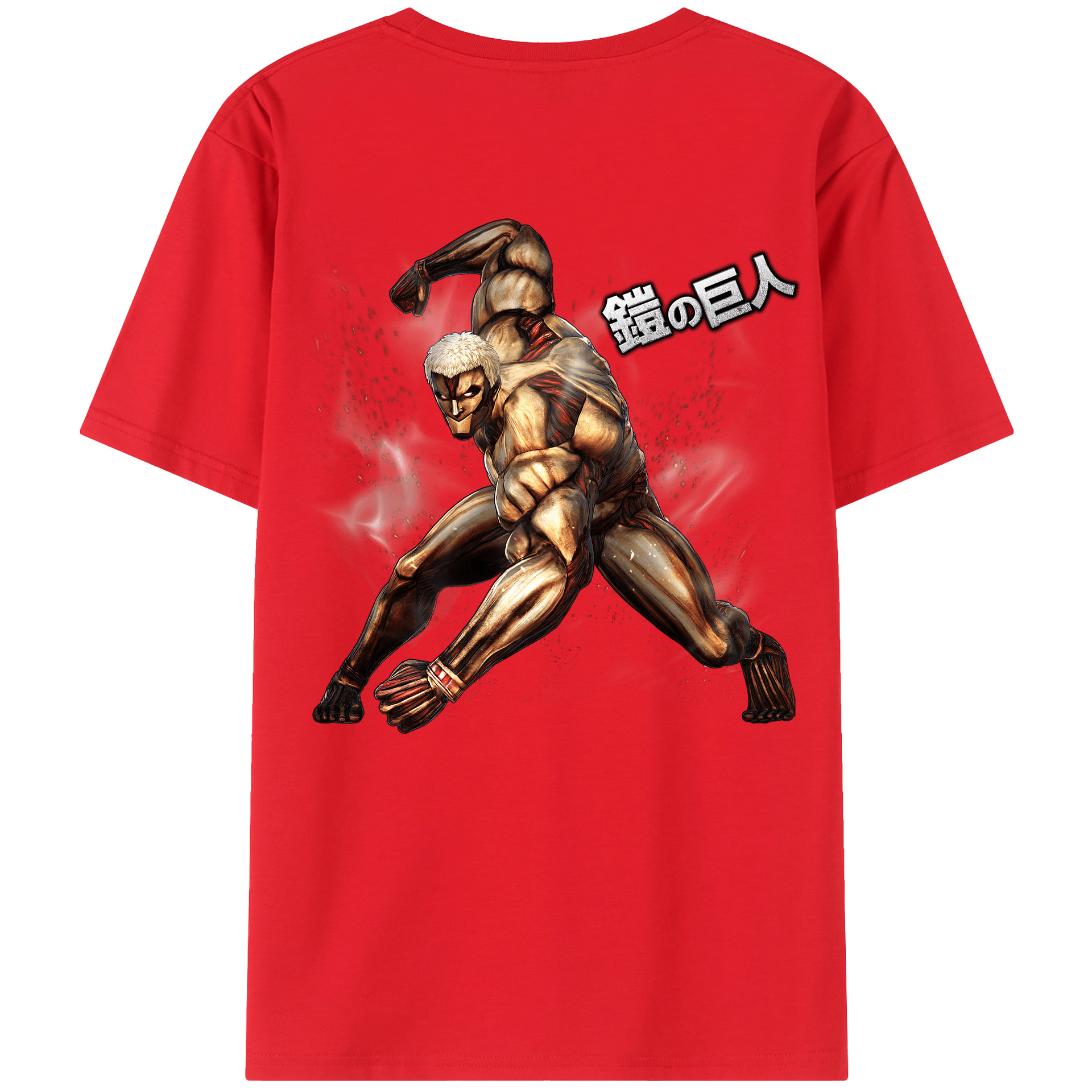 （画像用） 進撃の巨人 Attack on Titan 綿100％ メンズ半袖Tシャツ（バックプリント） 通気性