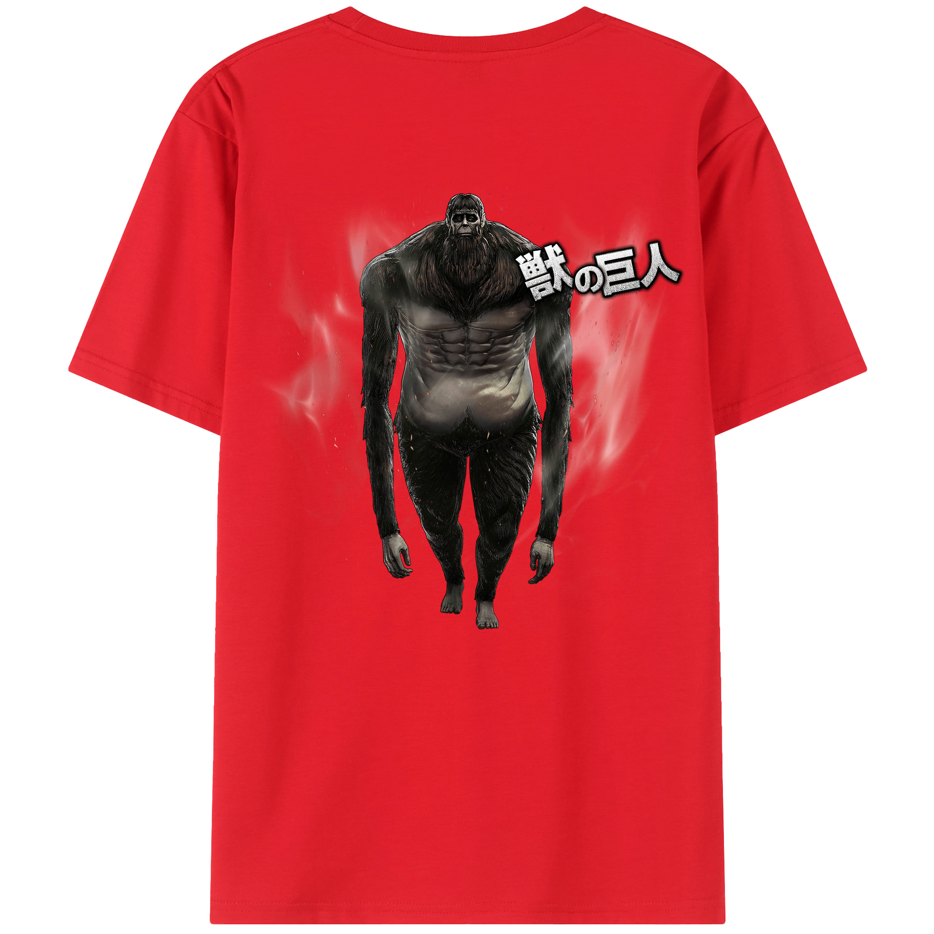 （画像用） 進撃の巨人 Attack on Titan 綿100％ メンズ半袖Tシャツ（バックプリント） 通気性