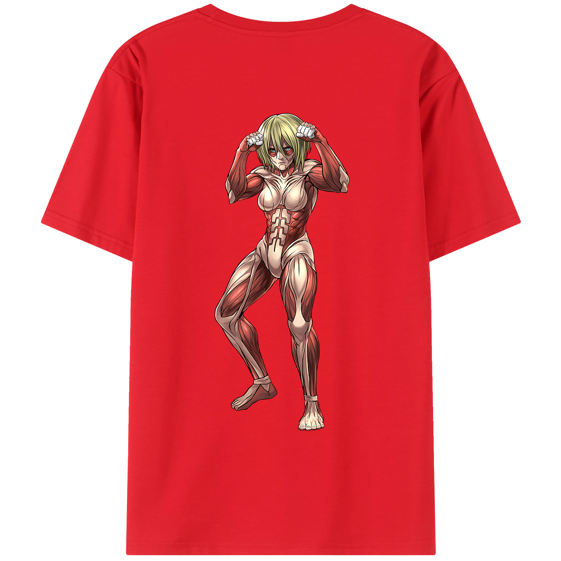 （画像用） 進撃の巨人 Attack on Titan 綿100％ メンズ半袖Tシャツ（バックプリント） 通気性