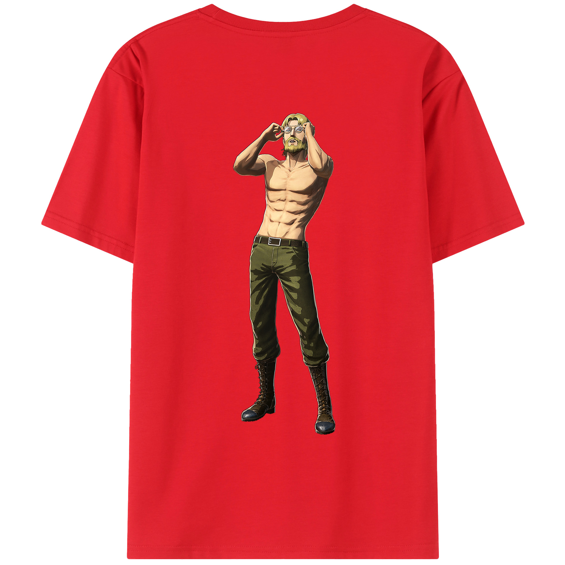 （画像用） 進撃の巨人 Attack on Titan 綿100％ メンズ半袖Tシャツ（バックプリント） 通気性