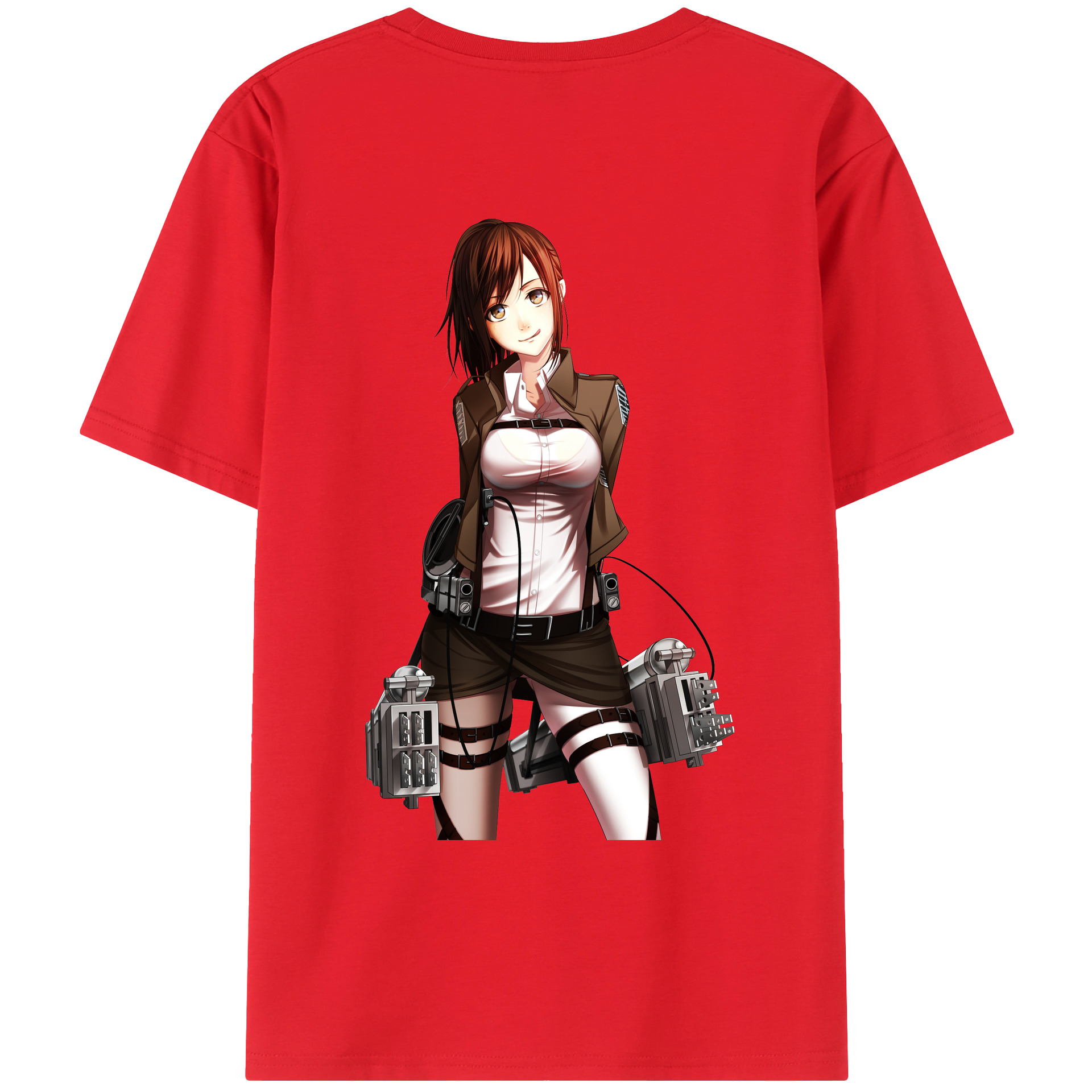 （画像用） 進撃の巨人 サシャ·ブラウス Attack on Titan Sasha Blaus 綿100％ メンズ半袖Tシャツ（バックプリント） 通気性