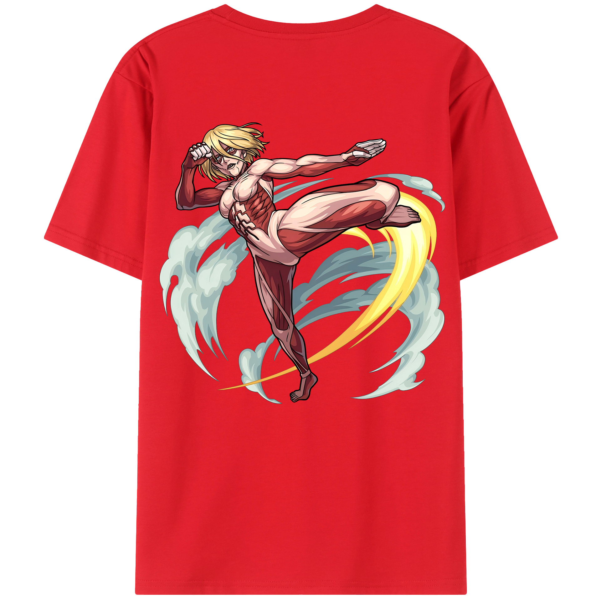 （画像用） 進撃の巨人 Attack on Titan 綿100％ メンズ半袖Tシャツ（バックプリント） 通気性