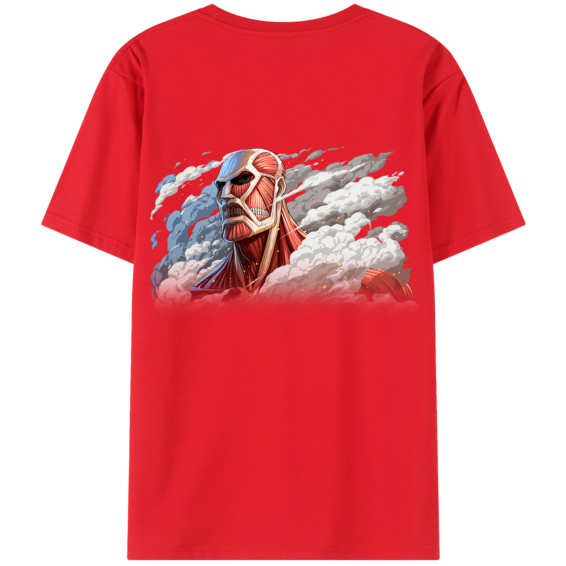 （画像用） 進撃の巨人 Attack on Titan 綿100％ メンズ半袖Tシャツ（バックプリント） 通気性
